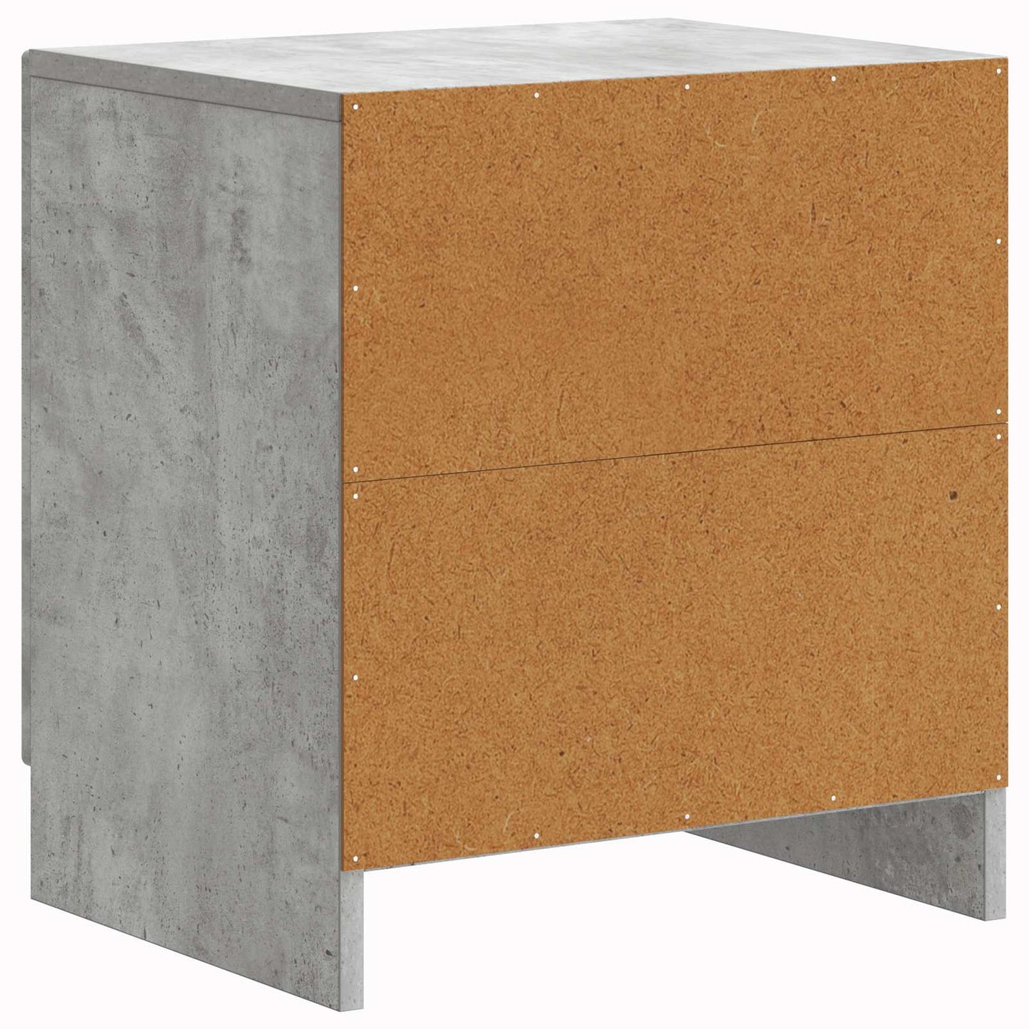 Nattbordskap 2 pcs Betonggrå 43 x 34,5 x 47 cm Konstruert tre