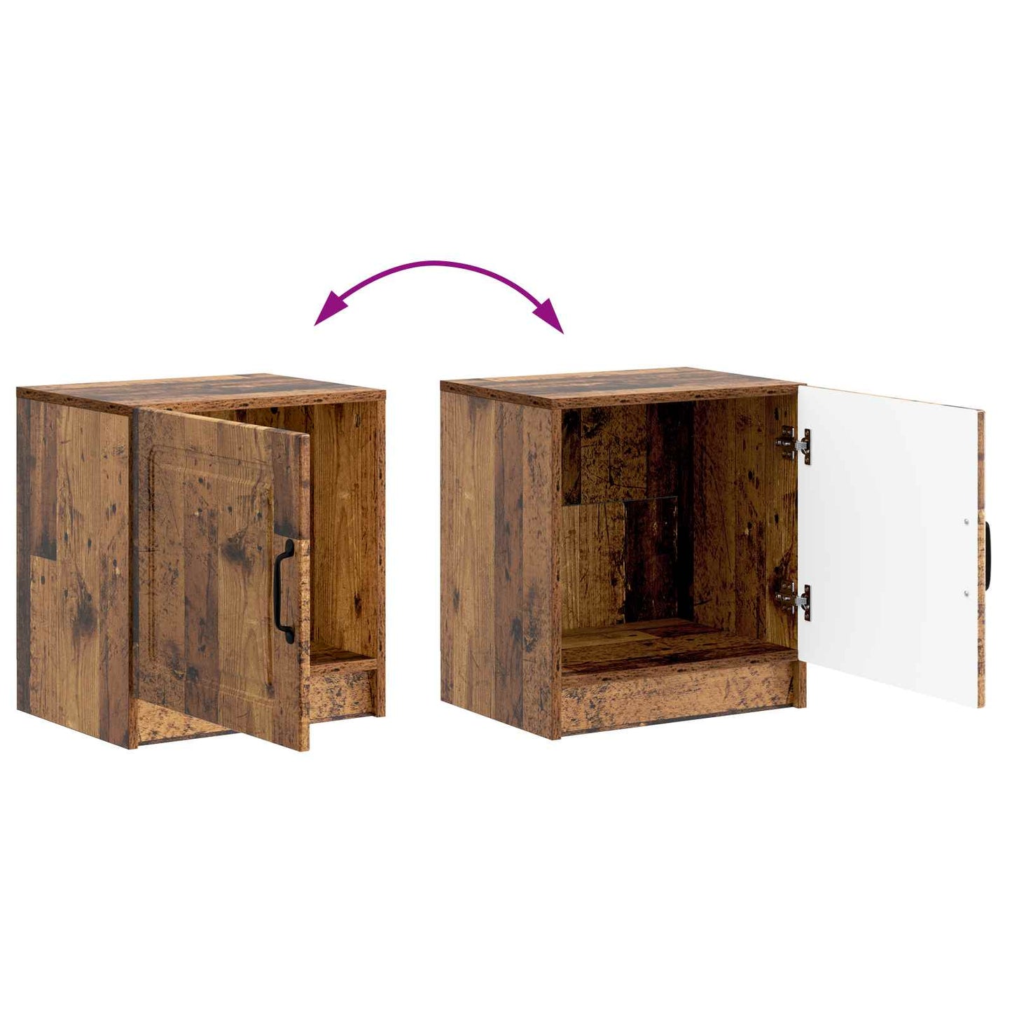 Nattbordskap Gammelt tre 43 x 34,5 x 47 cm Konstruert tre