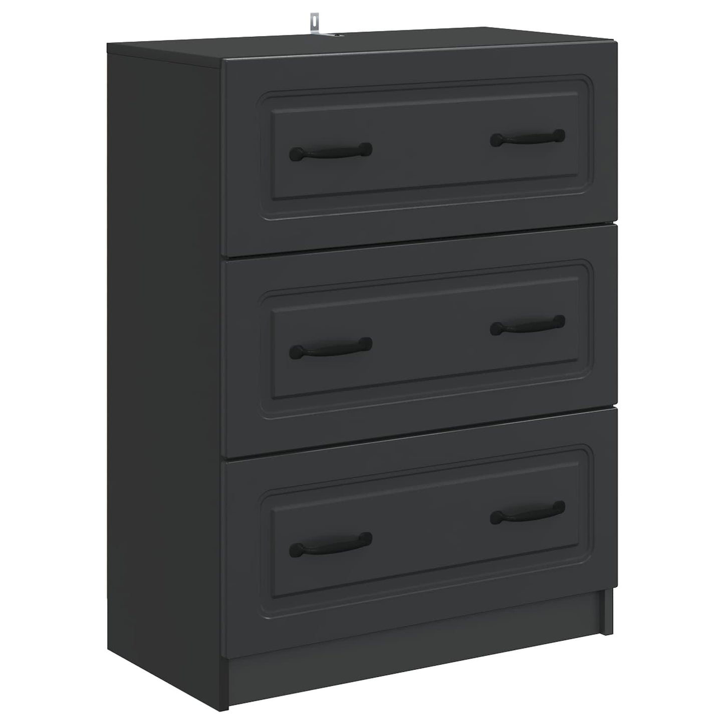 Skuffeskap Svart 66 x 34,5 x 87 cm Konstruert tre