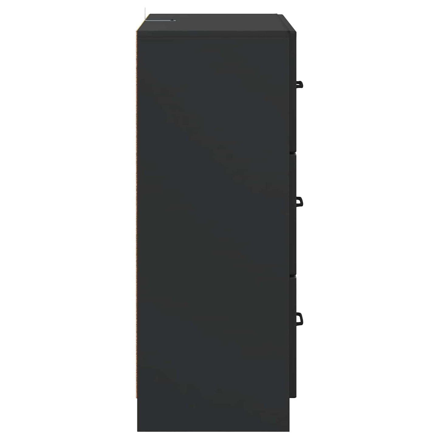 Skuffeskap Svart 66 x 34,5 x 87 cm Konstruert tre