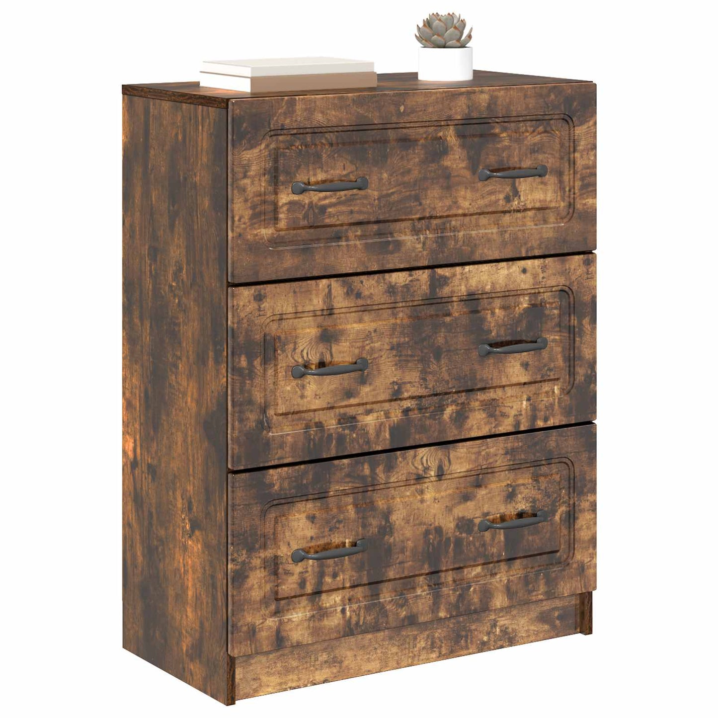 Skuffeskap Røkt Eik 66 x 34,5 x 87 cm Konstruert tre