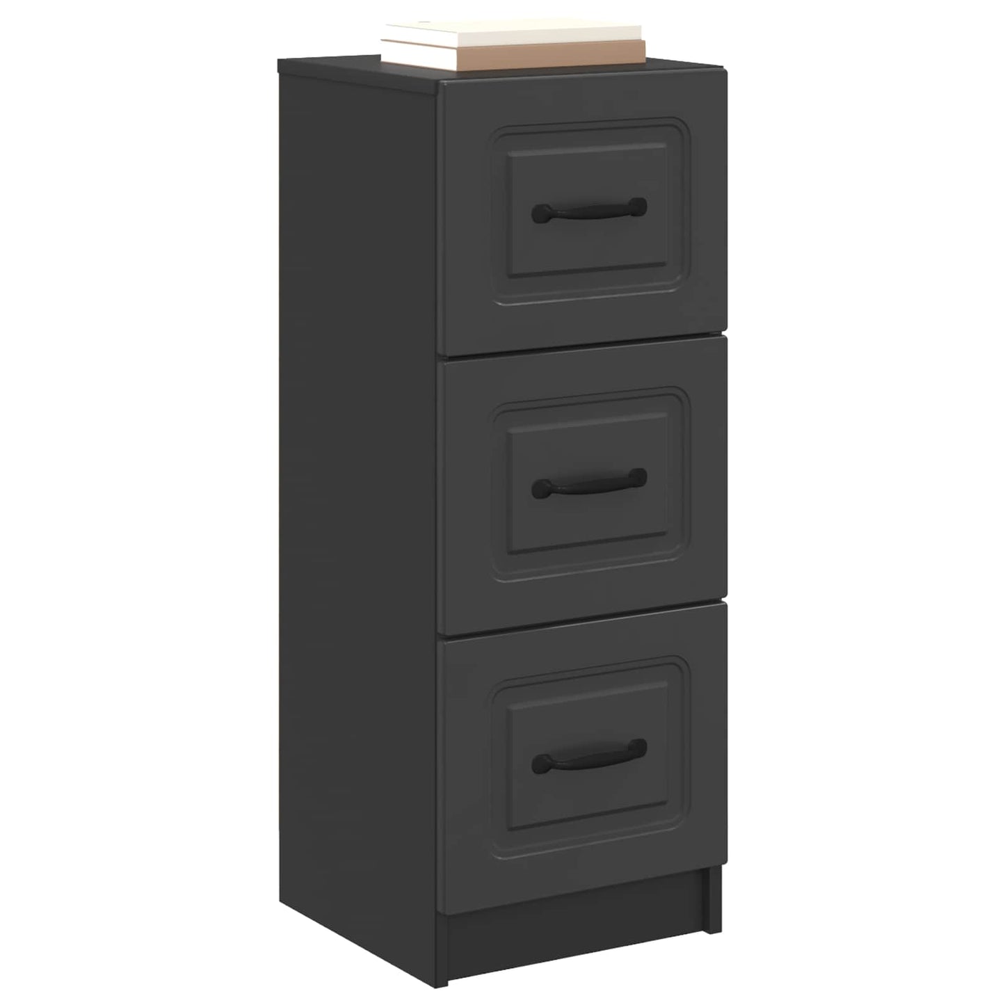 Skuffeskap Svart 33 x 34,5 x 87 cm Konstruert tre