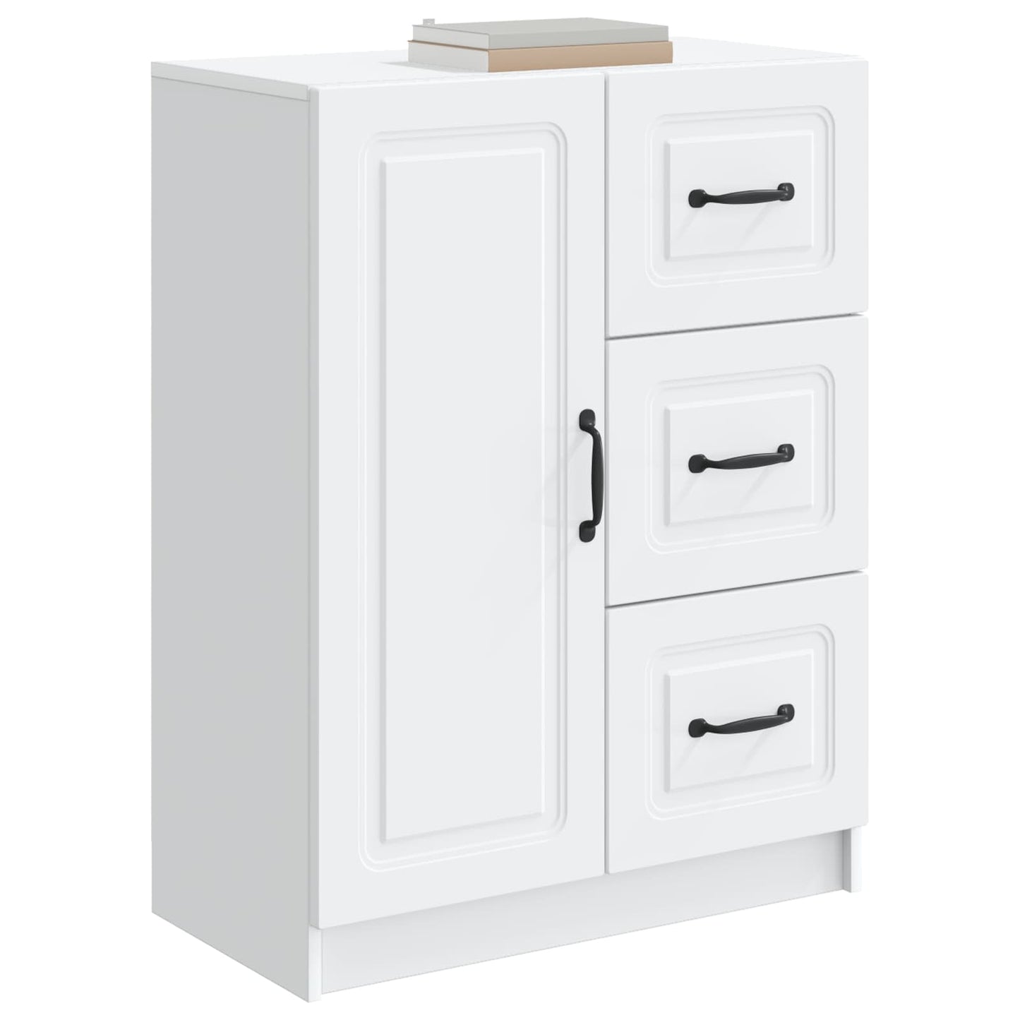 Serviesskap med skuff Hvit 66 x 34,5 x 87 cm Konstruert tre