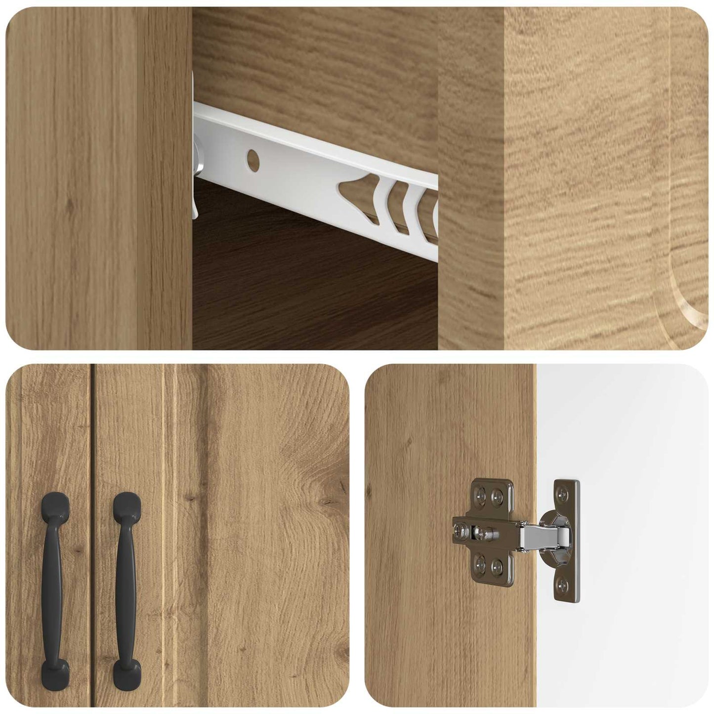 Serviesskap Artisan eik 66 x 34,5 x 87 cm Konstruert tre