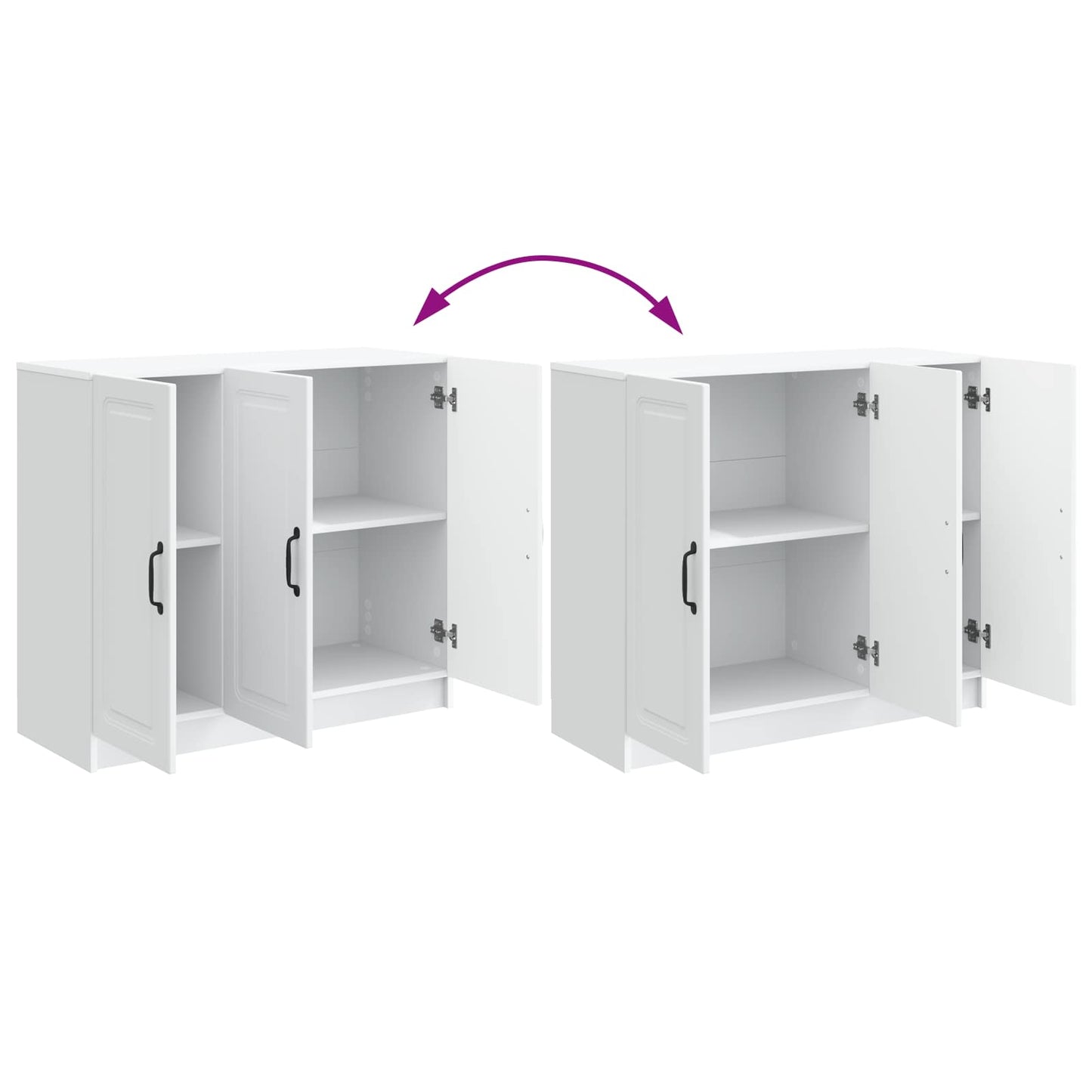 Serviesskap Hvit 89 x 34,5 x 77 cm Konstruert tre