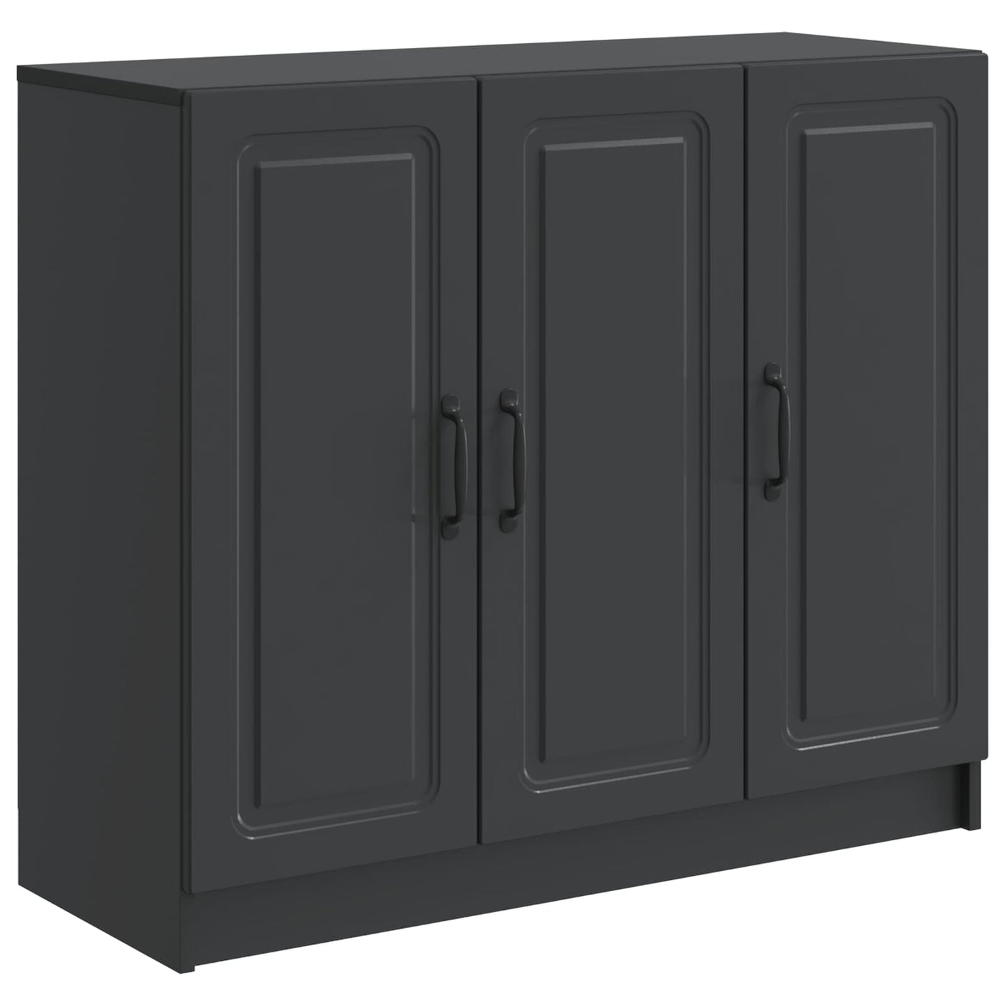 Serviesskap Svart 89 x 34,5 x 77 cm Konstruert tre