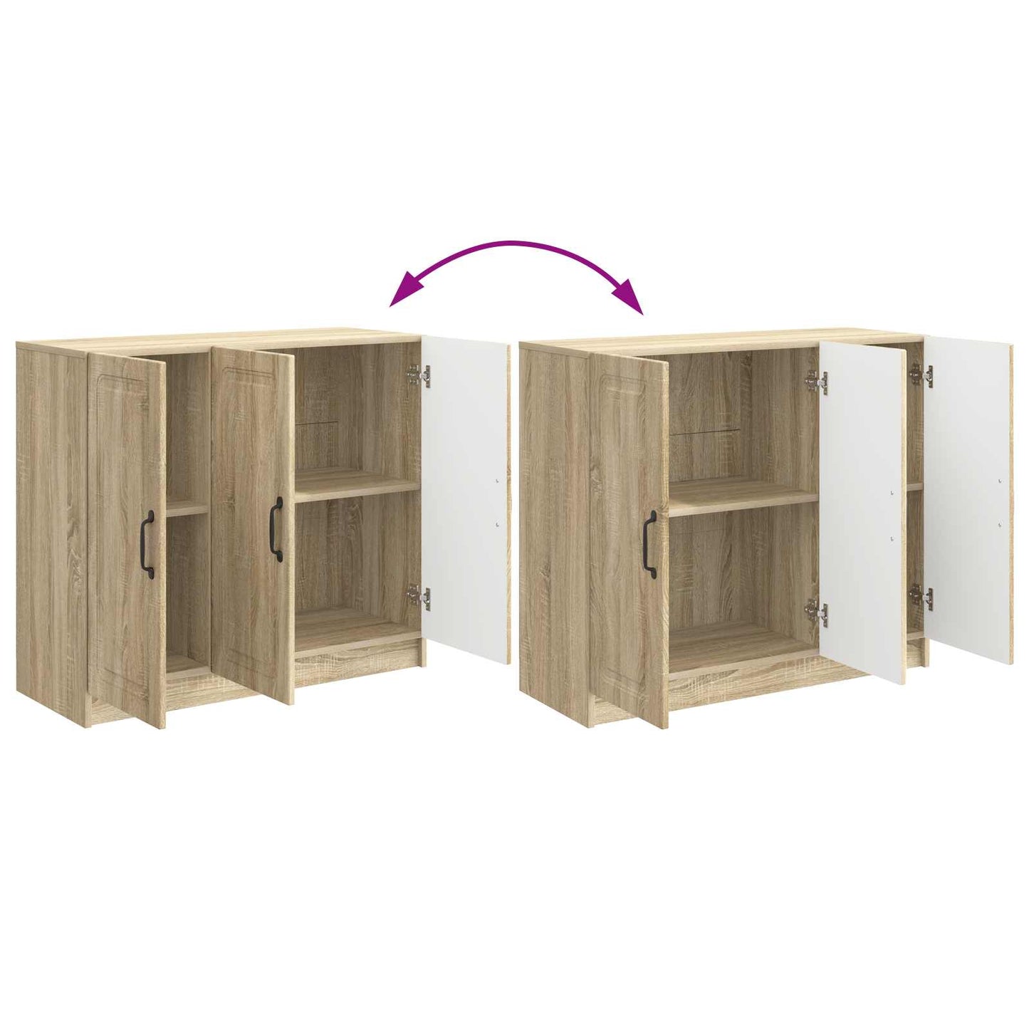 Serviesskap Sonoma eik 89 x 34,5 x 77 cm Konstruert tre