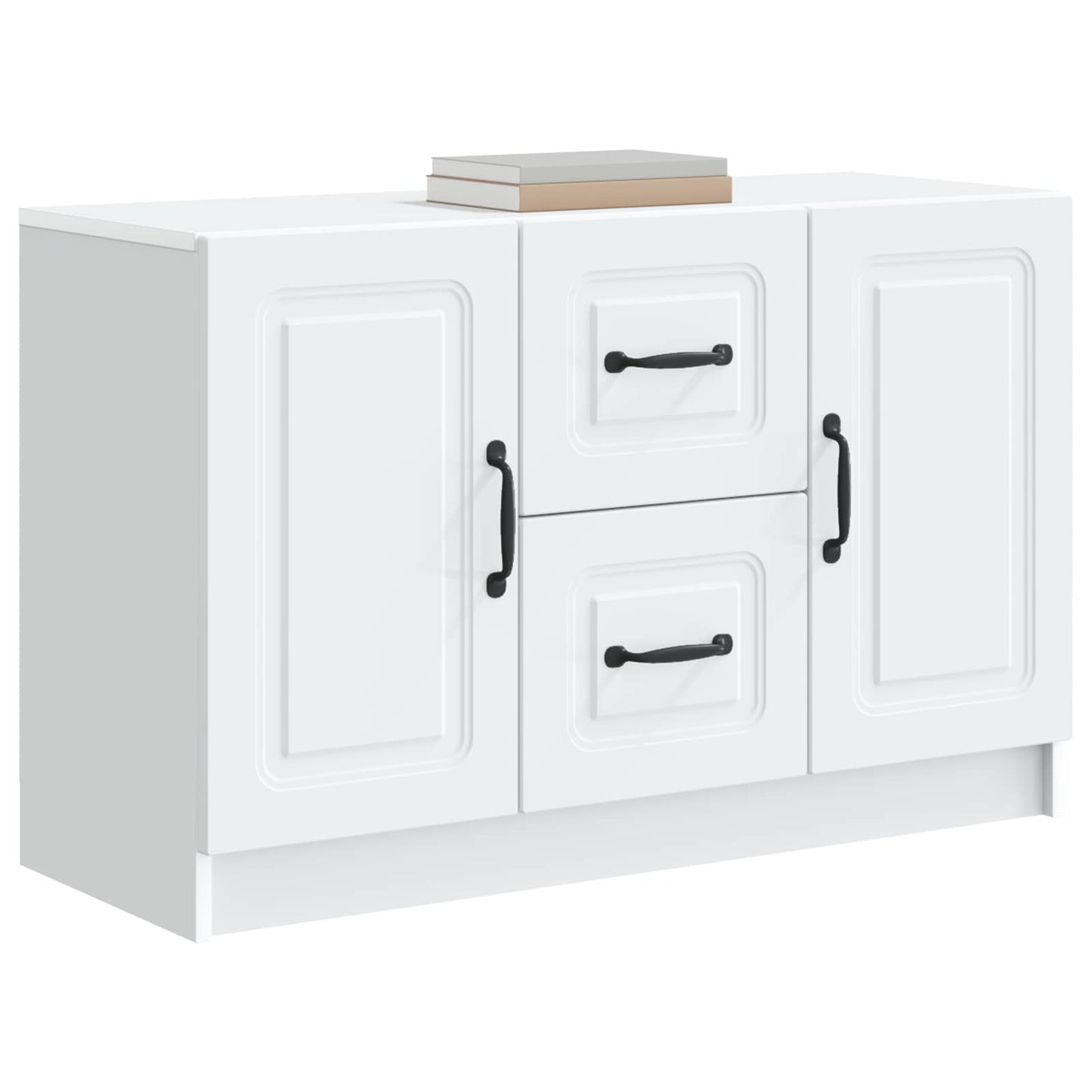 Serviesskap med skuff Hvit 89 x 34,5 x 57 cm Konstruert tre