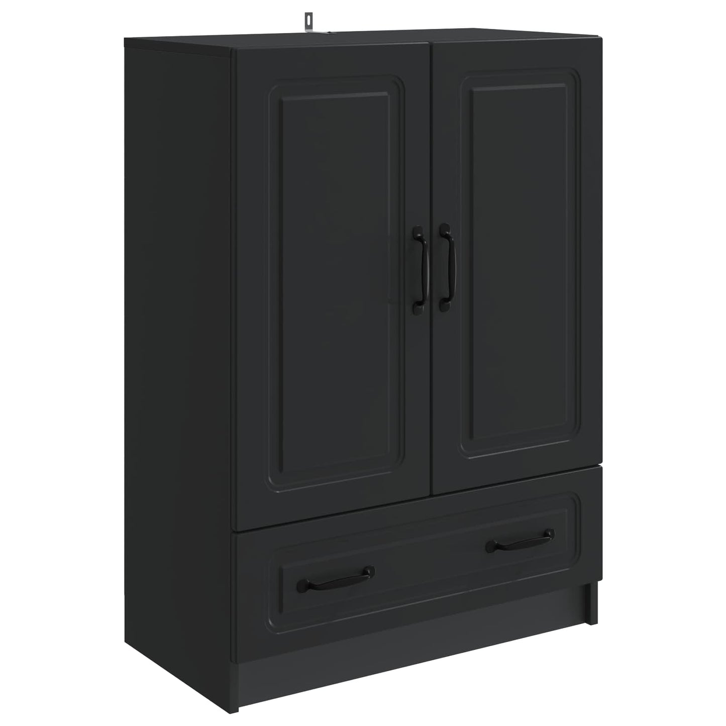 Serviesskap med skuff Svart 66 x 34,5 x 92 cm Konstruert tre