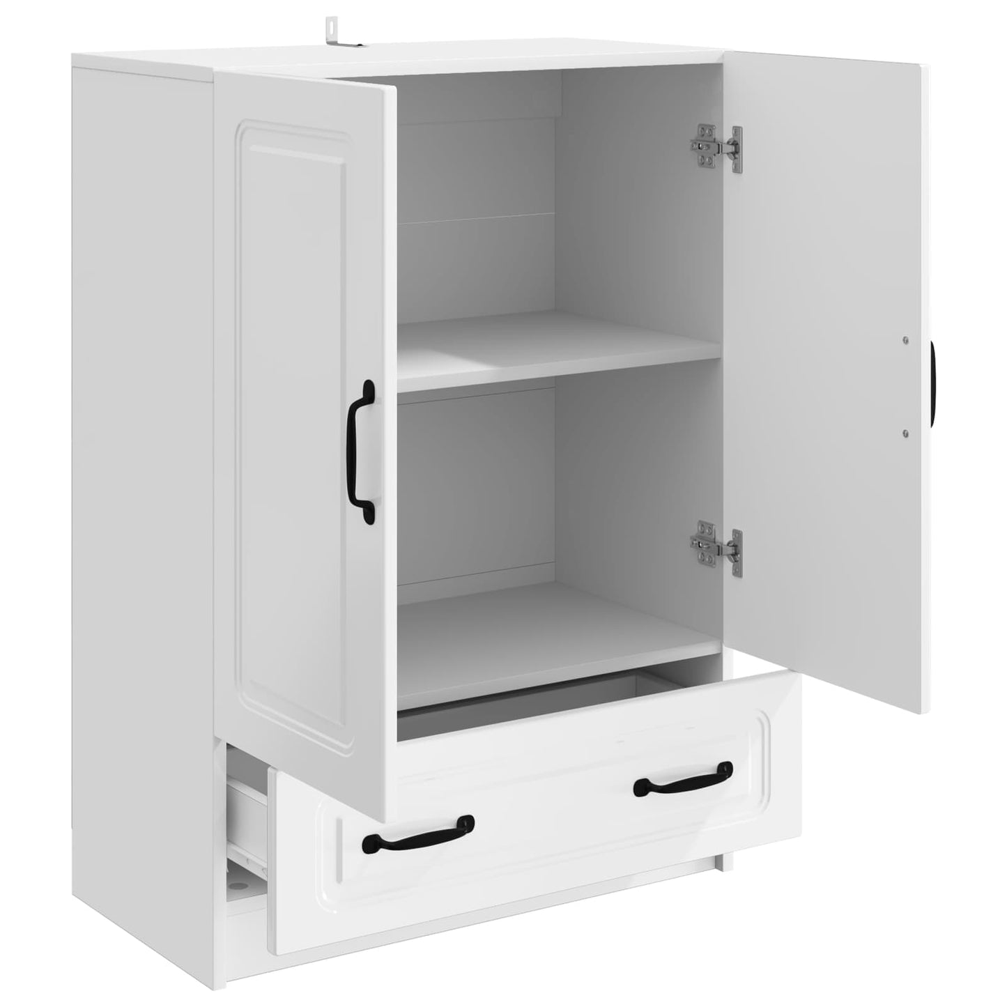 Serviesskap Høgglans hvit 66 x 34,5 x 92 cm Konstruert tre