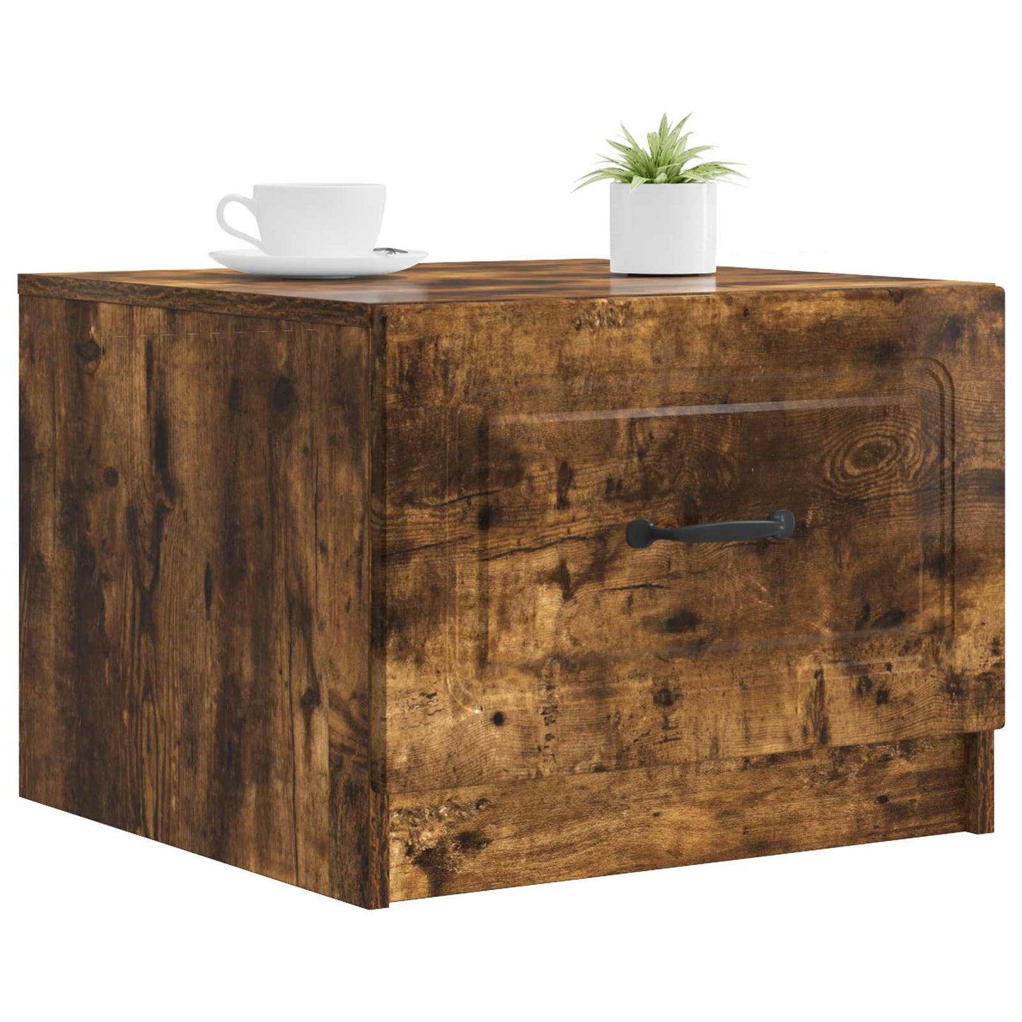 Kaffebord med skuff Røkt Eik 49 x 50 x 37 cm Konstruert tre