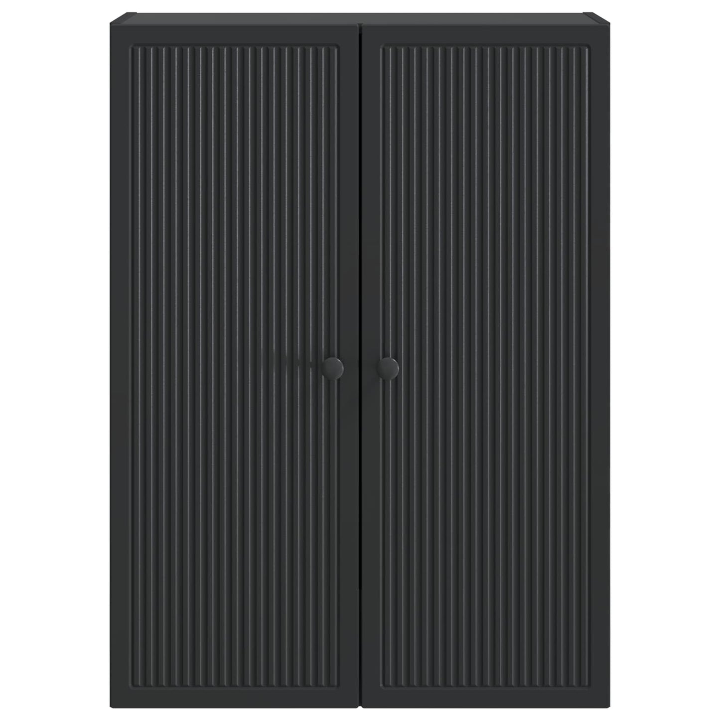 Vegghengt skap Svart 66 x 34,5 x 90 cm Konstruert tre