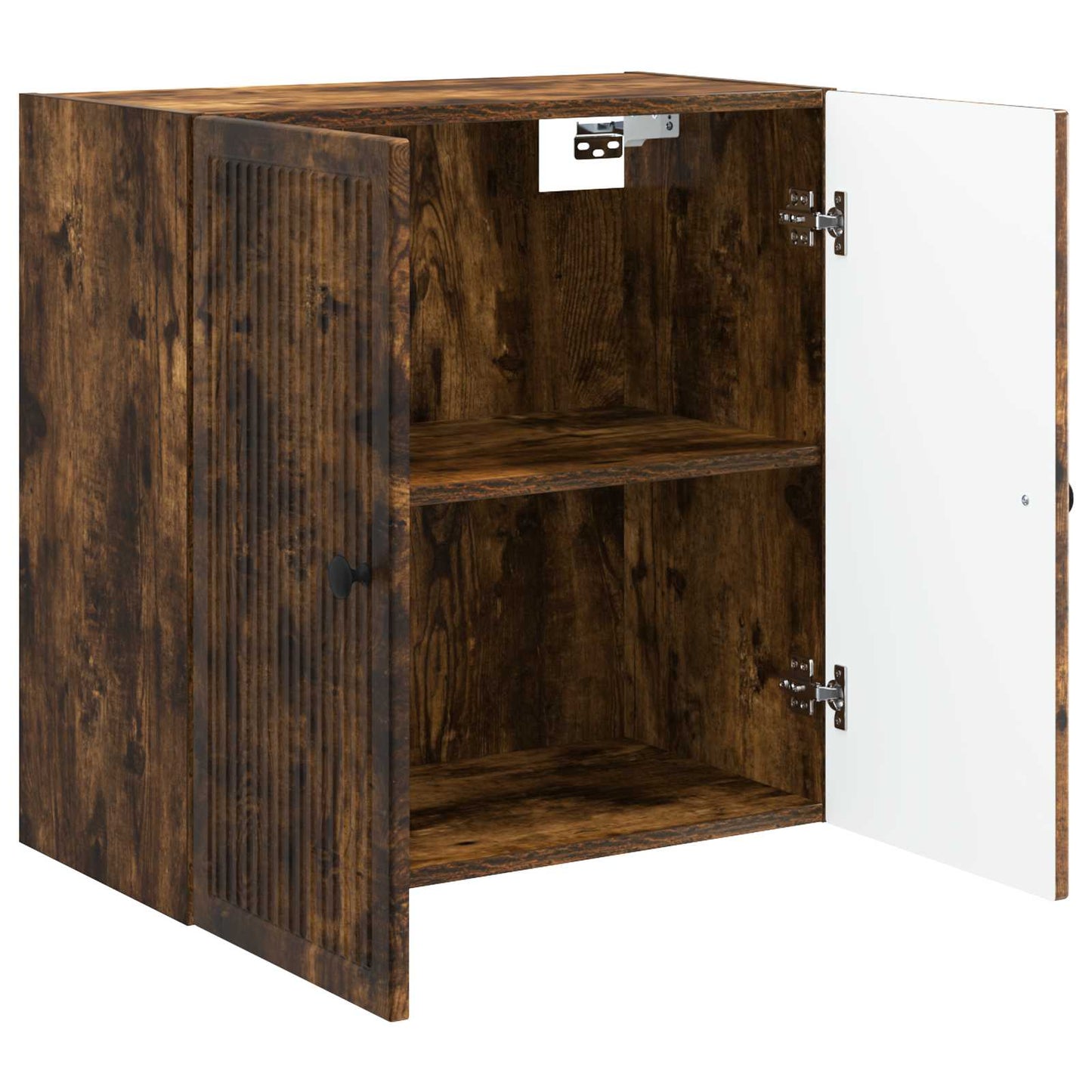 Vegghengt skap Røkt Eik 59 x 31 x 60 cm Konstruert tre