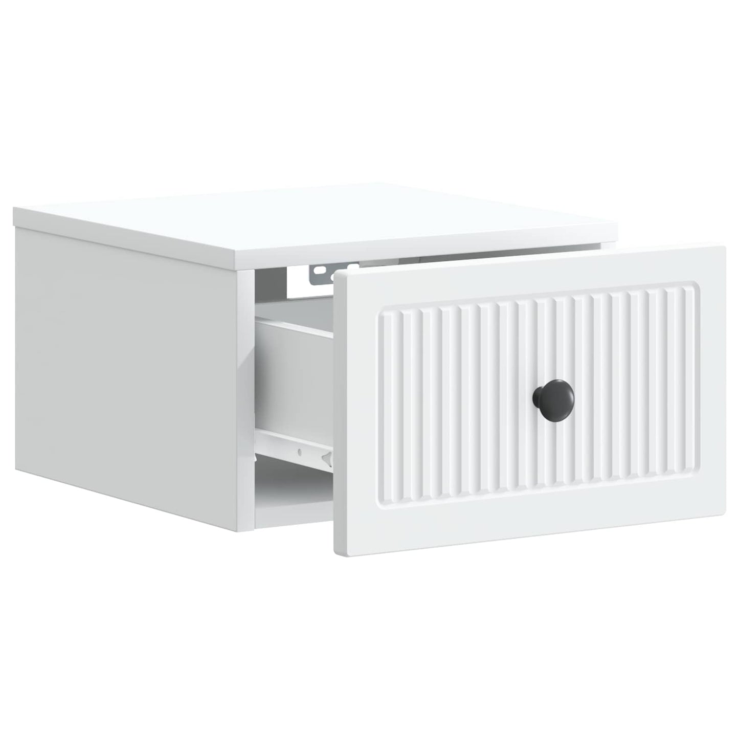 Vegghengt Nattbord 2 pcs Hvit 33 x 34,5 x 20 cm Konstruert tre