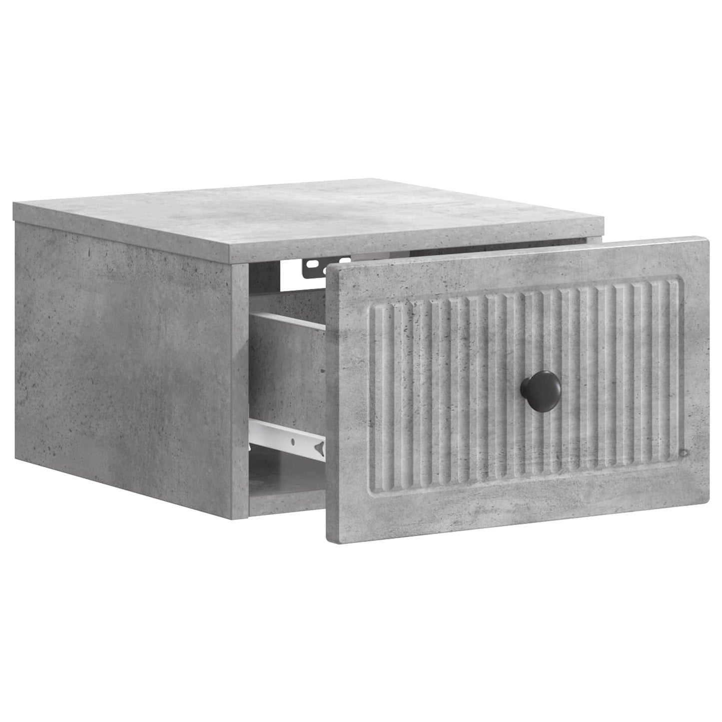 Vegghengt Nattbord Betonggrå 33 x 34,5 x 20 cm Konstruert tre