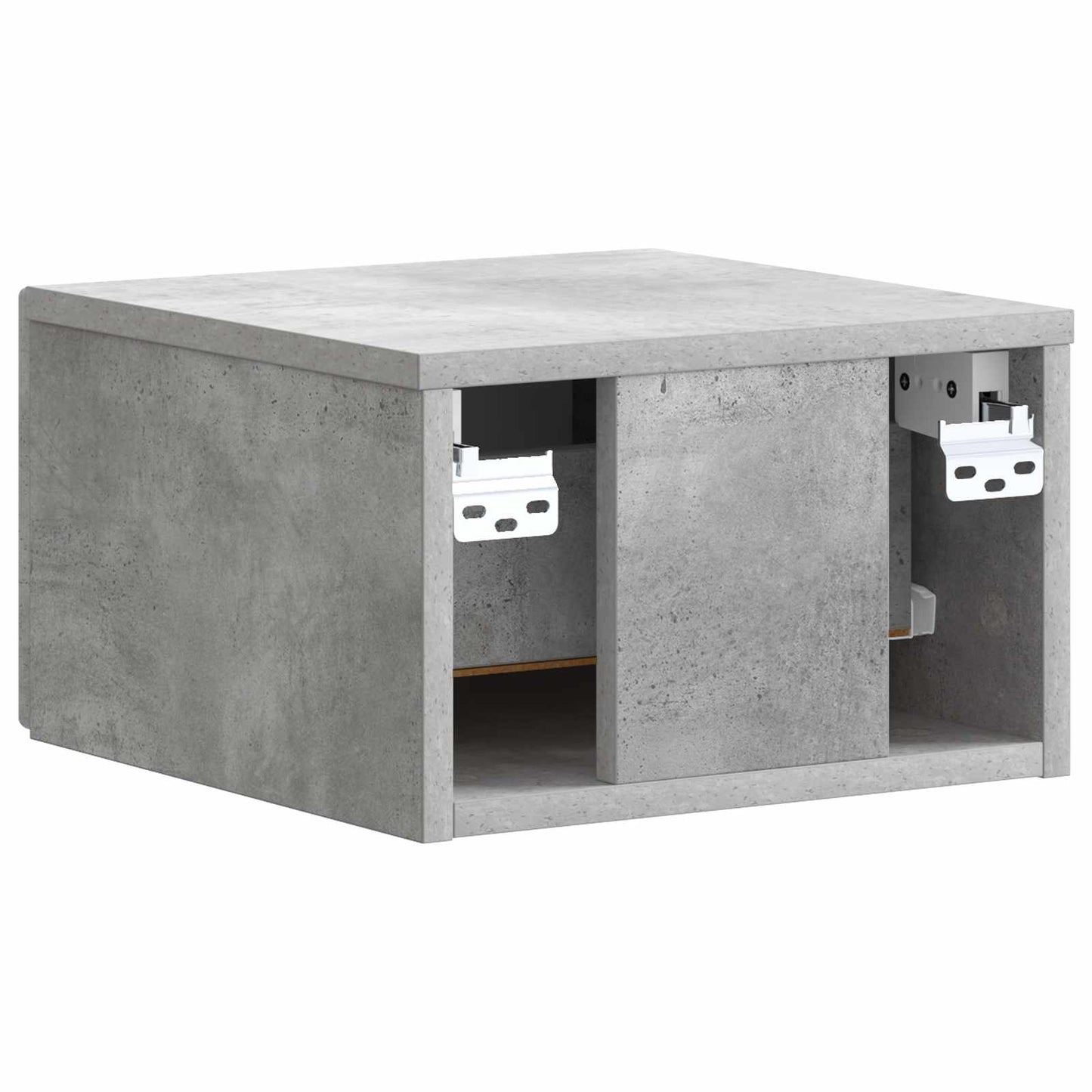 Vegghengt Nattbord Betonggrå 33 x 34,5 x 20 cm Konstruert tre
