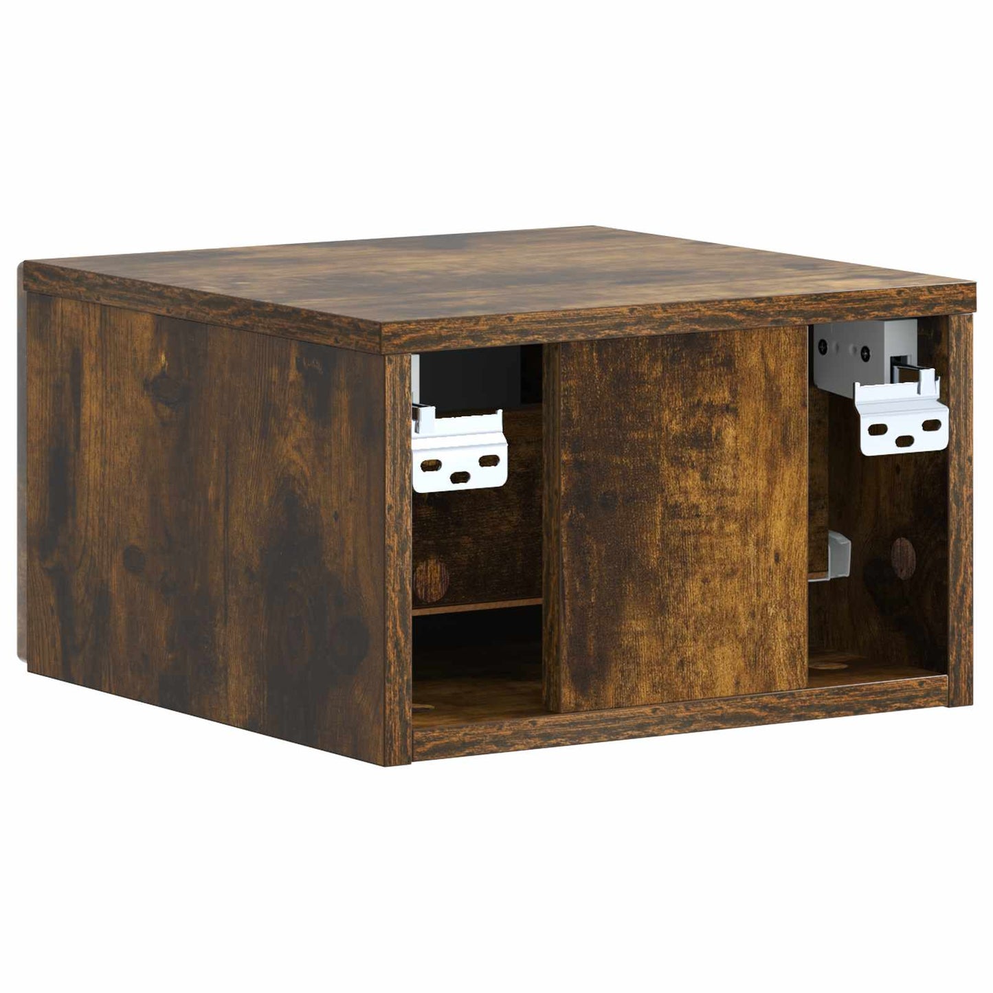 Vegghengt Nattbord med skuff 2 pcs Røkt Eik 33 x 34,5 x 20 cm