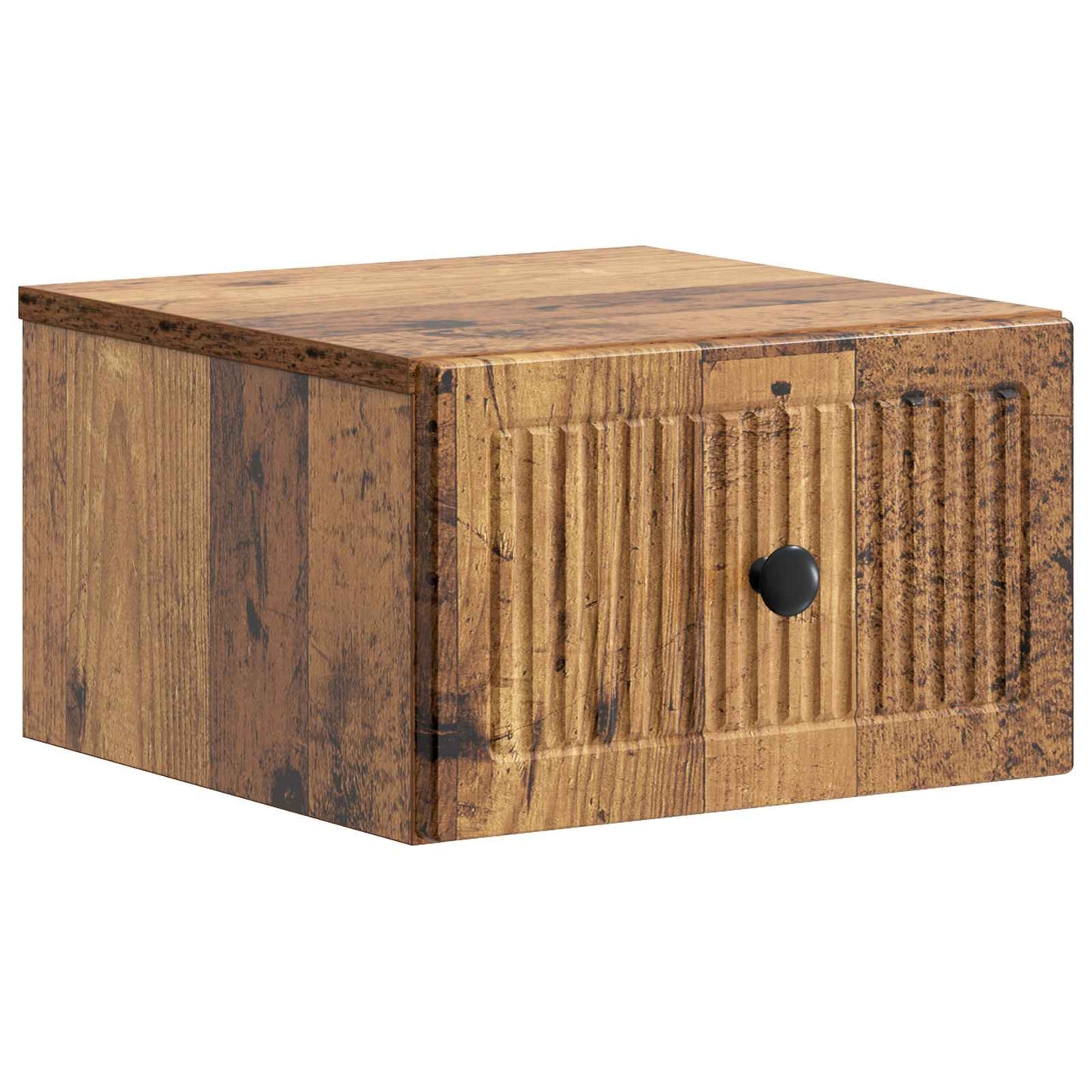 Vegghengt Nattbord 2 pcs Gammelt tre 33 x 34,5 x 20 cm