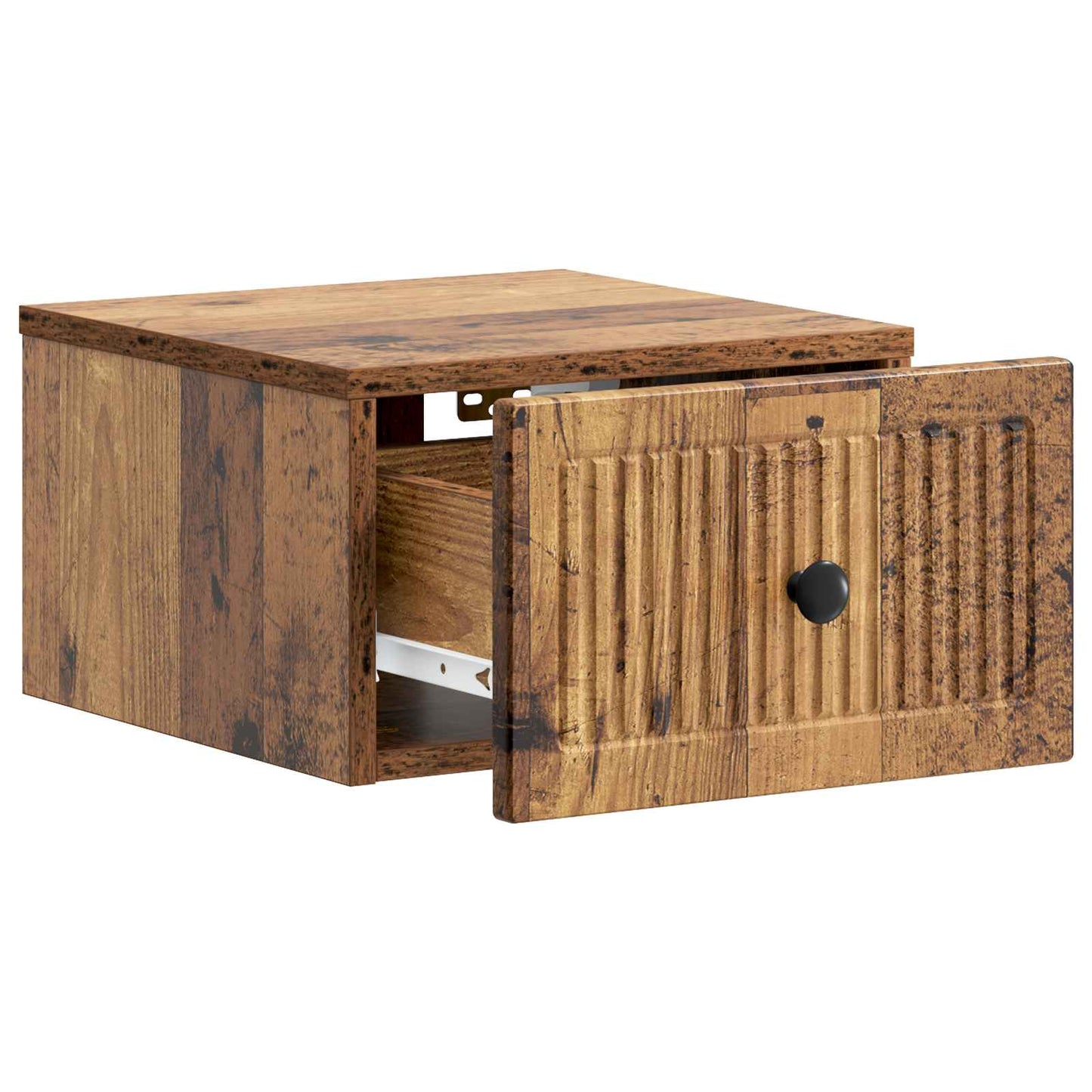 Vegghengt Nattbord 2 pcs Gammelt tre 33 x 34,5 x 20 cm