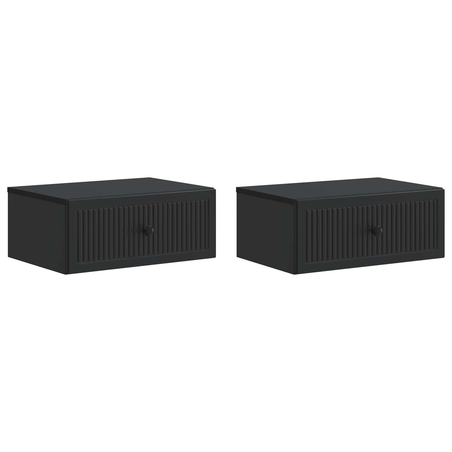 Nattbordskap 2 pcs Svart 49 x 34,5 x 20 cm Konstruert tre