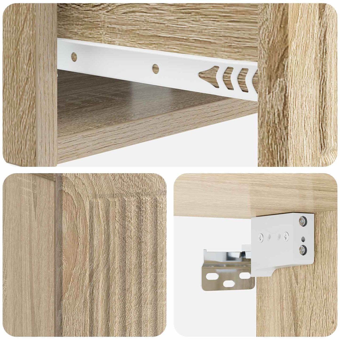 Nattbordskap 2 pcs Sonoma eik 49 x 34,5 x 20 cm Konstruert tre
