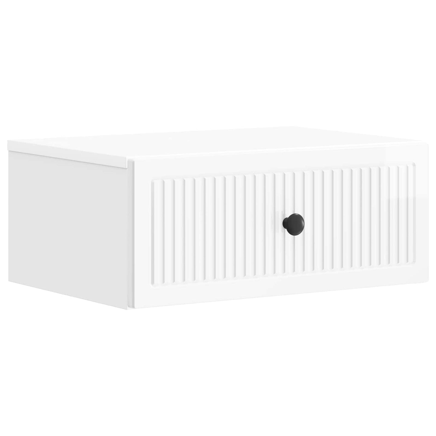 Nattbordskap med skuff 2 pcs Høgglans hvit 49 x 34,5 x 20 cm