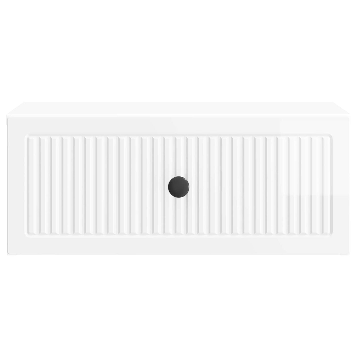 Nattbordskap med skuff 2 pcs Høgglans hvit 49 x 34,5 x 20 cm