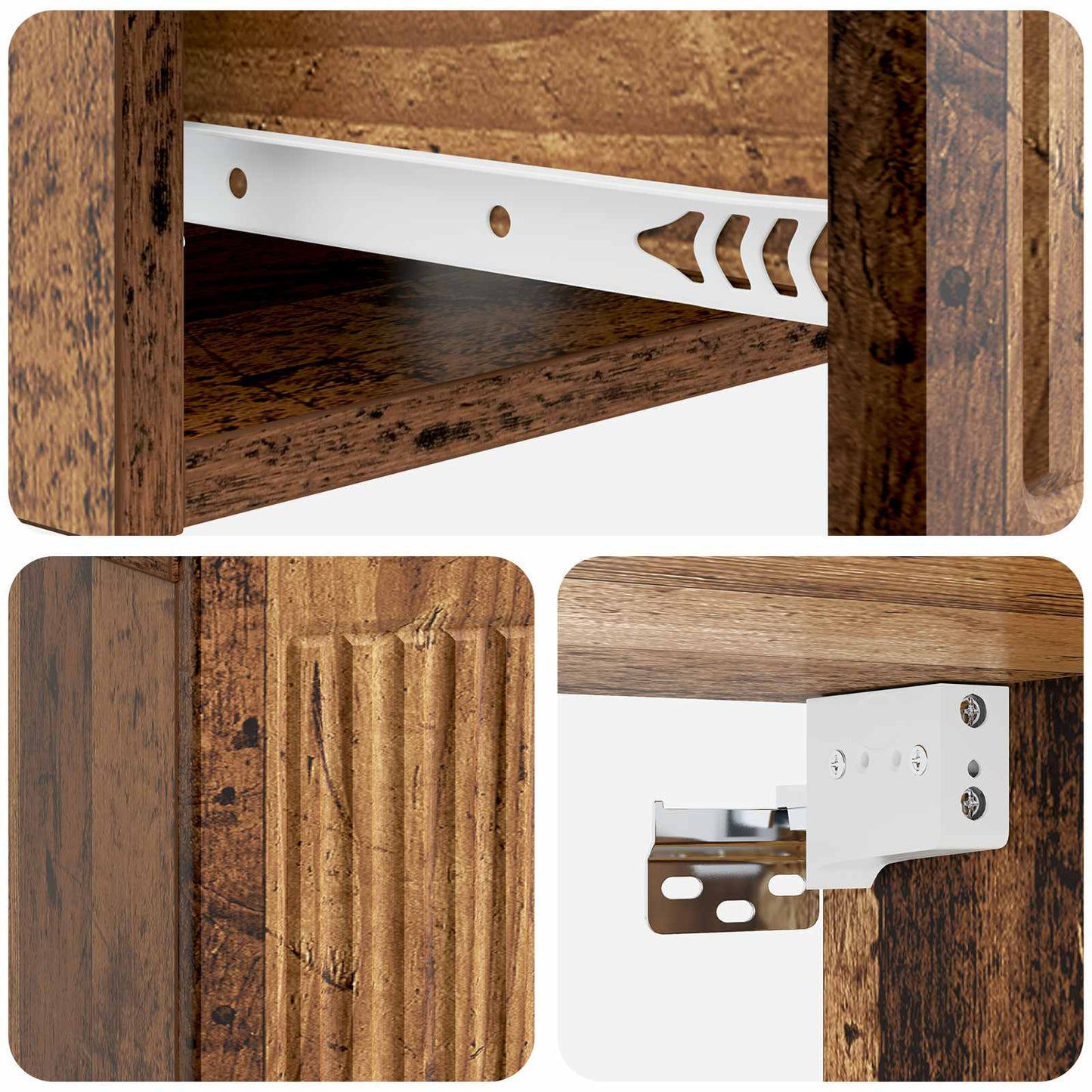 Nattbordskap Gammelt tre 49 x 34,5 x 20 cm Konstruert tre