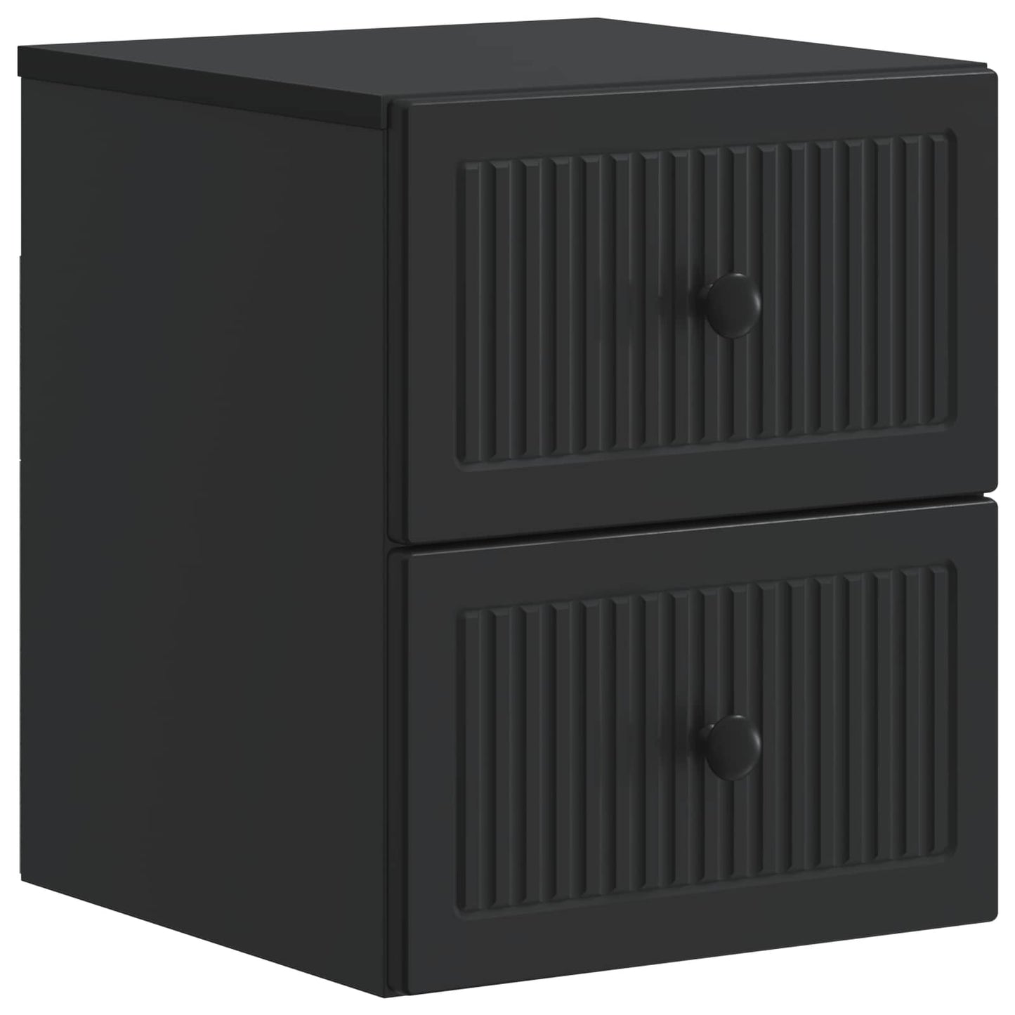 Vegghengt Nattbord 2 pcs Svart 33 x 34,5 x 40 cm Konstruert tre