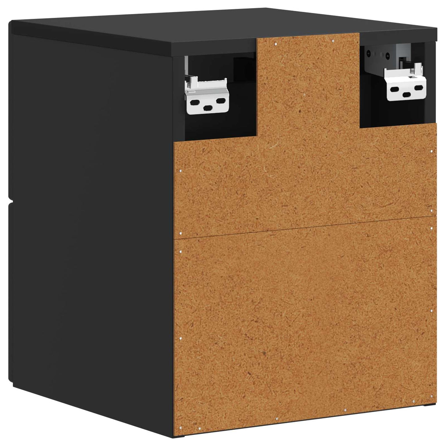 Vegghengt Nattbord 2 pcs Svart 33 x 34,5 x 40 cm Konstruert tre