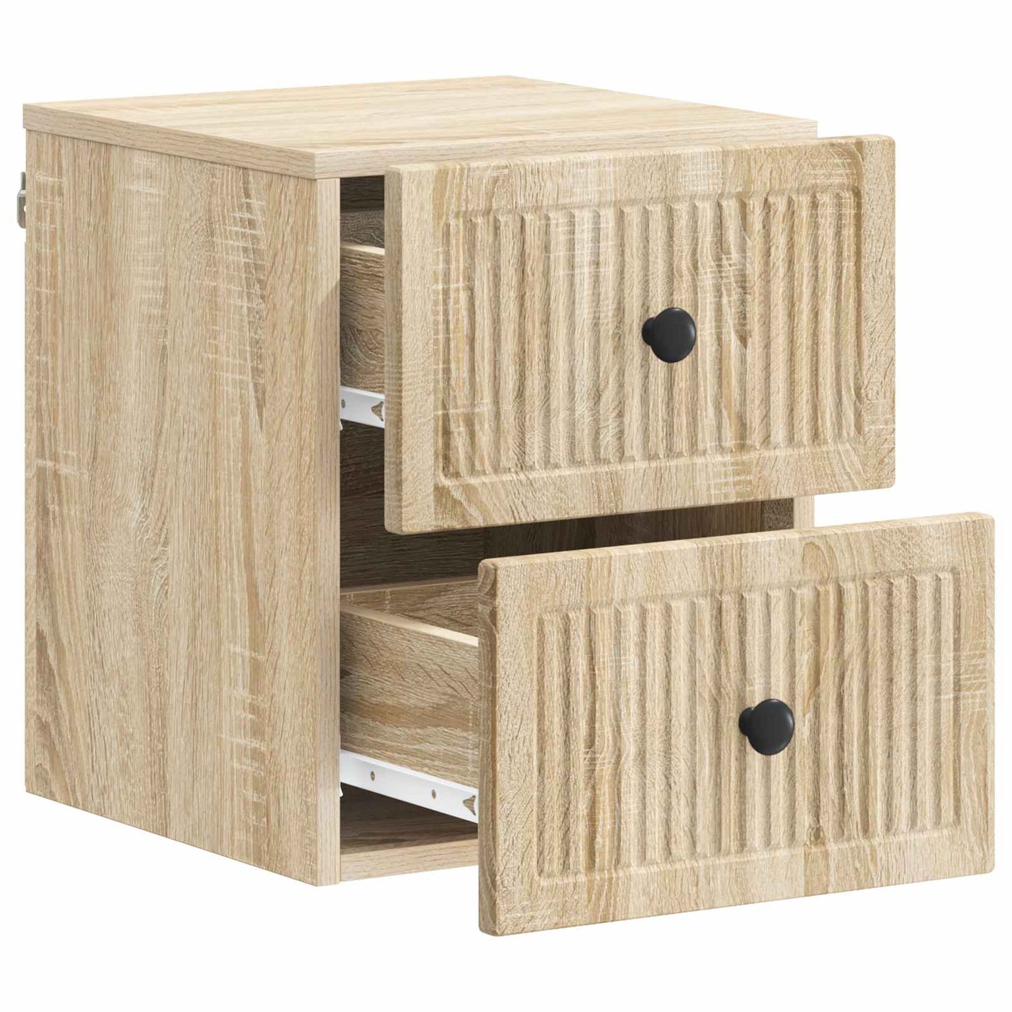 Vegghengt Nattbord Sonoma eik 33 x 34,5 x 40 cm Konstruert tre