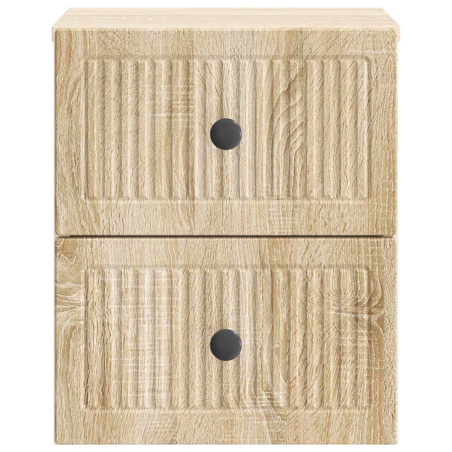 Vegghengt Nattbord med skuff 2 pcs Sonoma eik 33 x 34,5 x 40 cm
