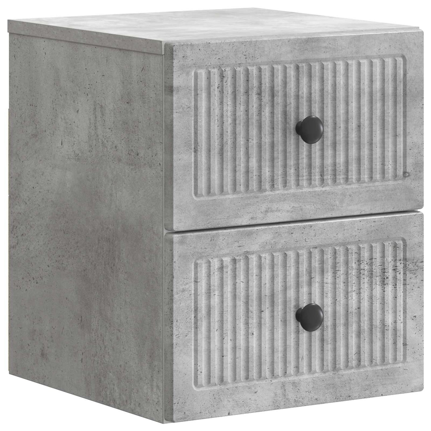 Vegghengt Nattbord Betonggrå 33 x 34,5 x 40 cm Konstruert tre
