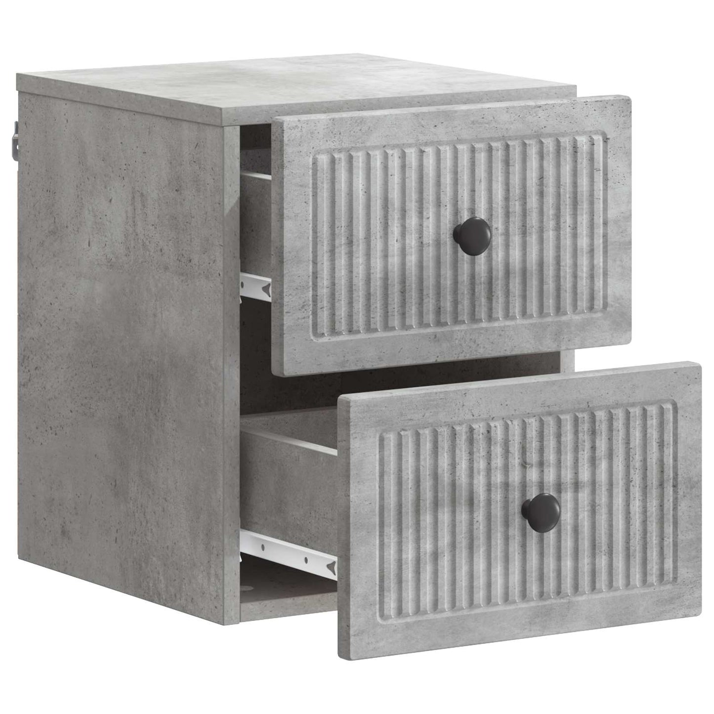 Vegghengt Nattbord Betonggrå 33 x 34,5 x 40 cm Konstruert tre