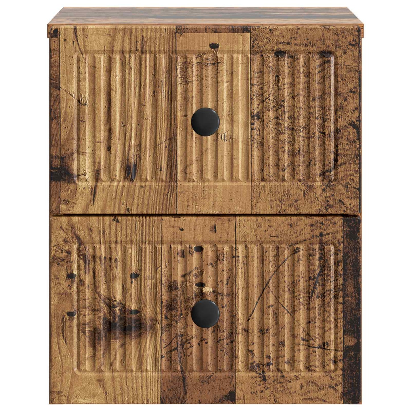 Vegghengt Nattbord 2 pcs Gammelt tre 33 x 34,5 x 40 cm