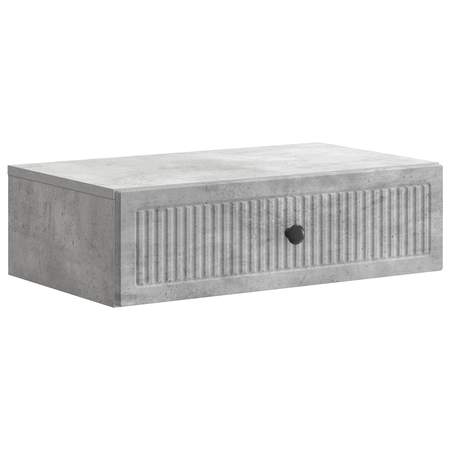 Vegghengt Sidebord Betonggrå 59 x 34,5 x 17 cm Konstruert tre