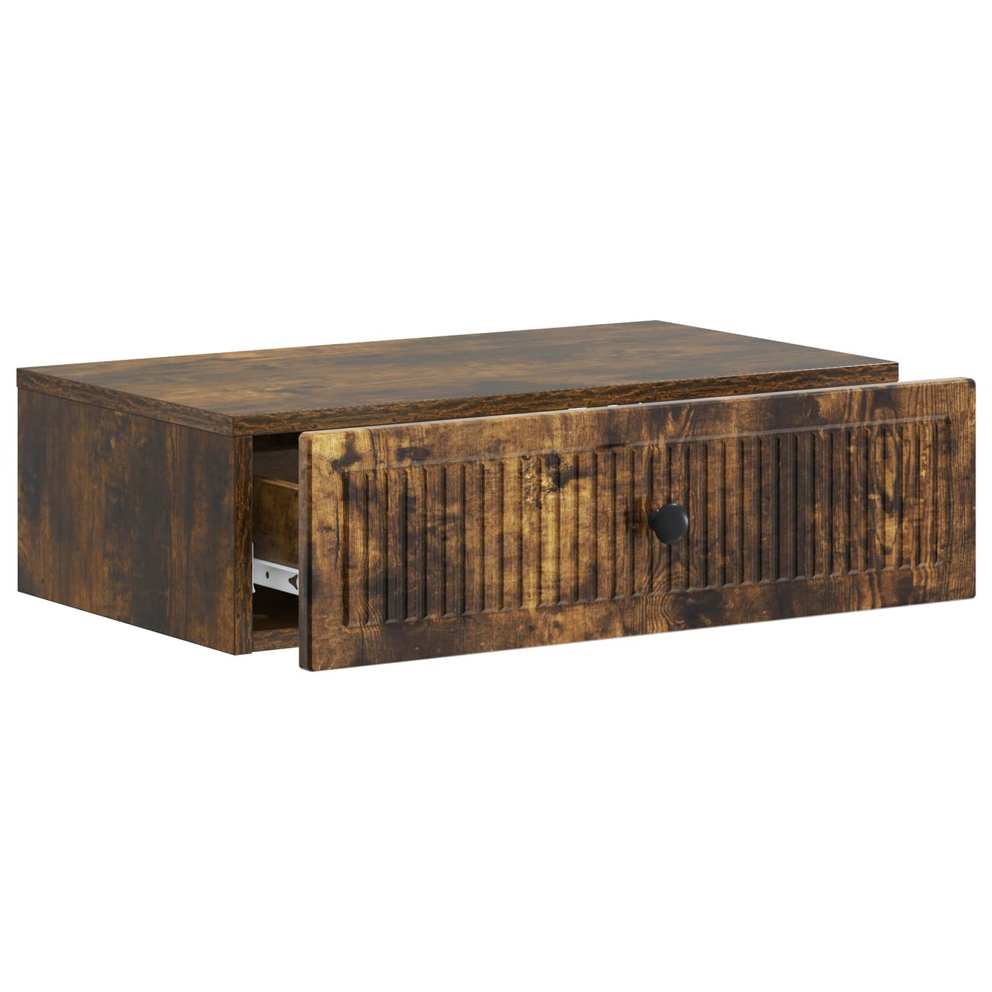 Vegghengt Sidebord Røkt Eik 59 x 34,5 x 17 cm Konstruert tre
