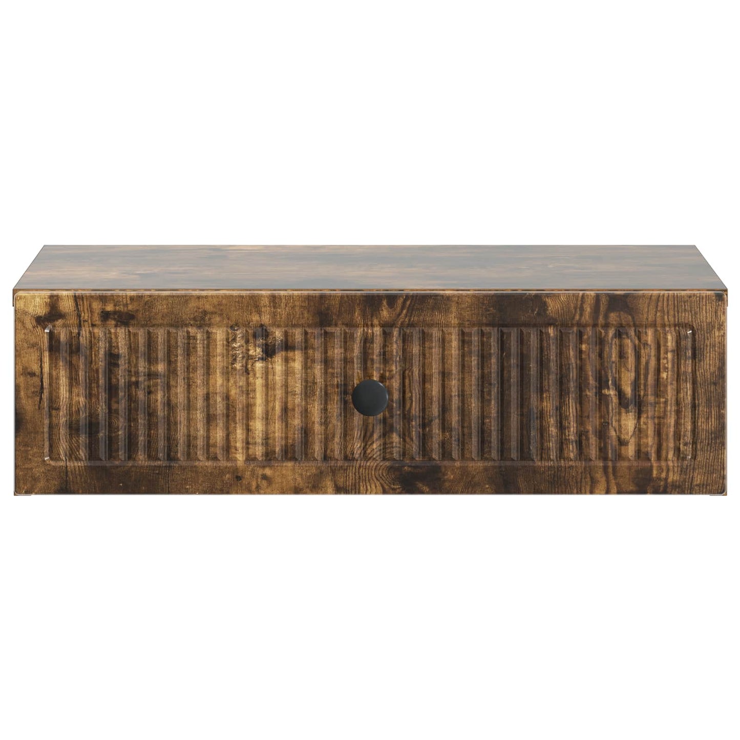 Vegghengt Sidebord Røkt Eik 59 x 34,5 x 17 cm Konstruert tre