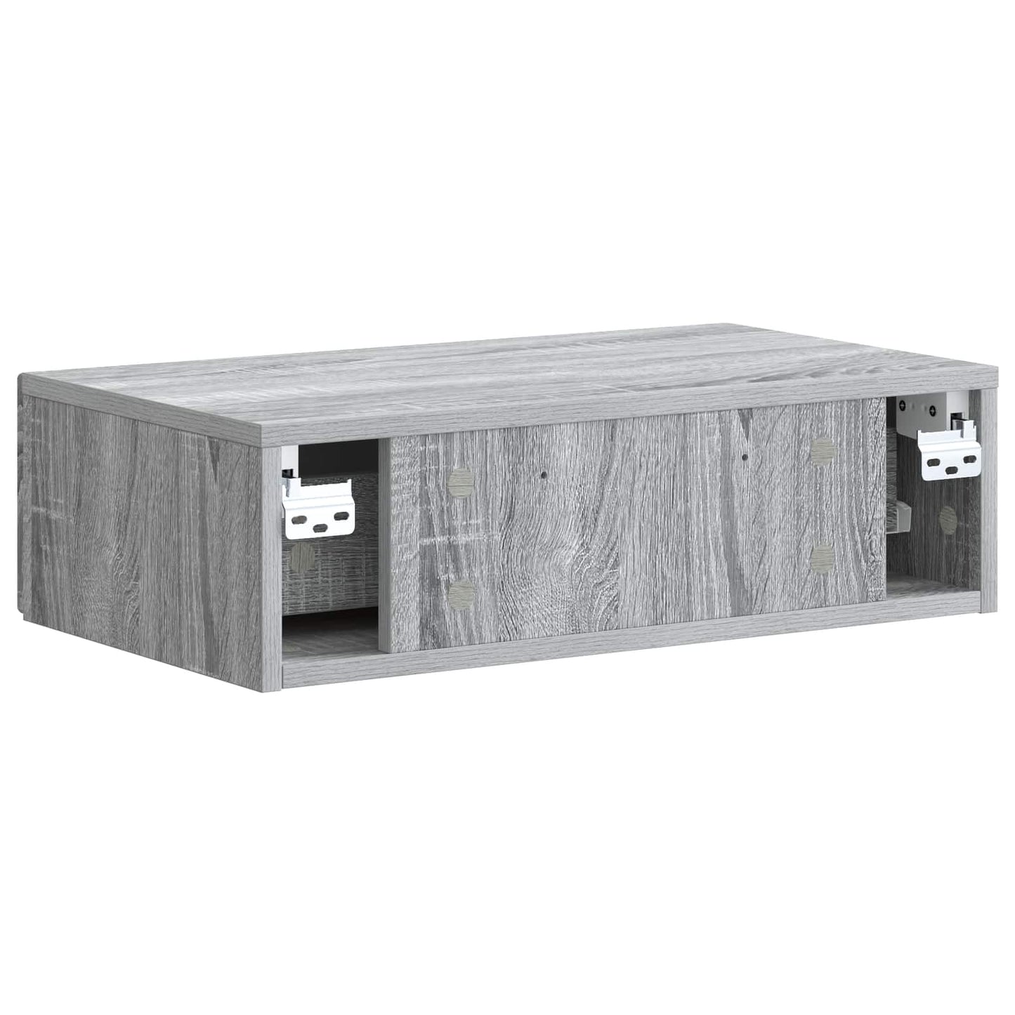 Vegghengt Sidebord Grå sonoma 59 x 34,5 x 17 cm Konstruert tre