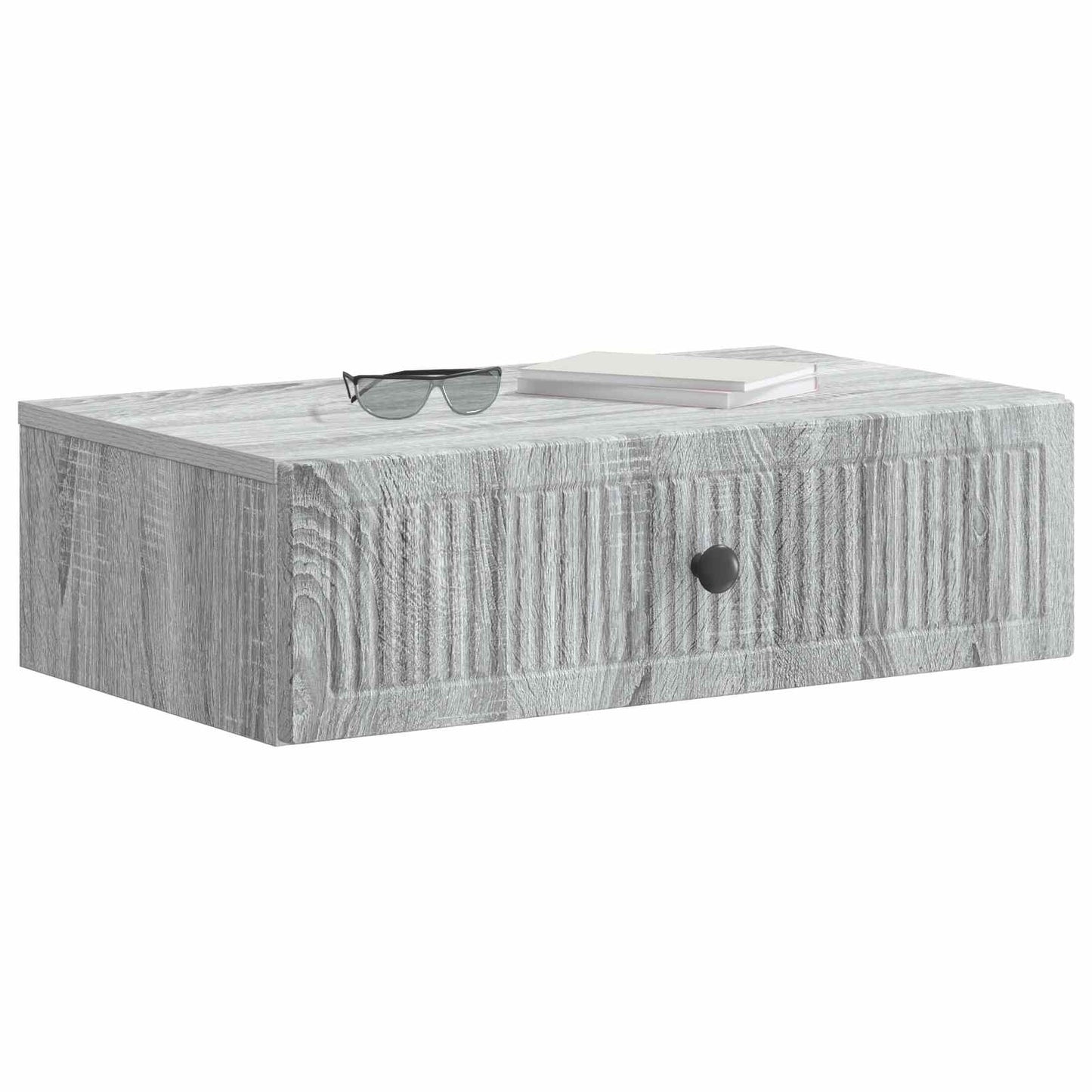 Vegghengt Sidebord Grå sonoma 59 x 34,5 x 17 cm Konstruert tre
