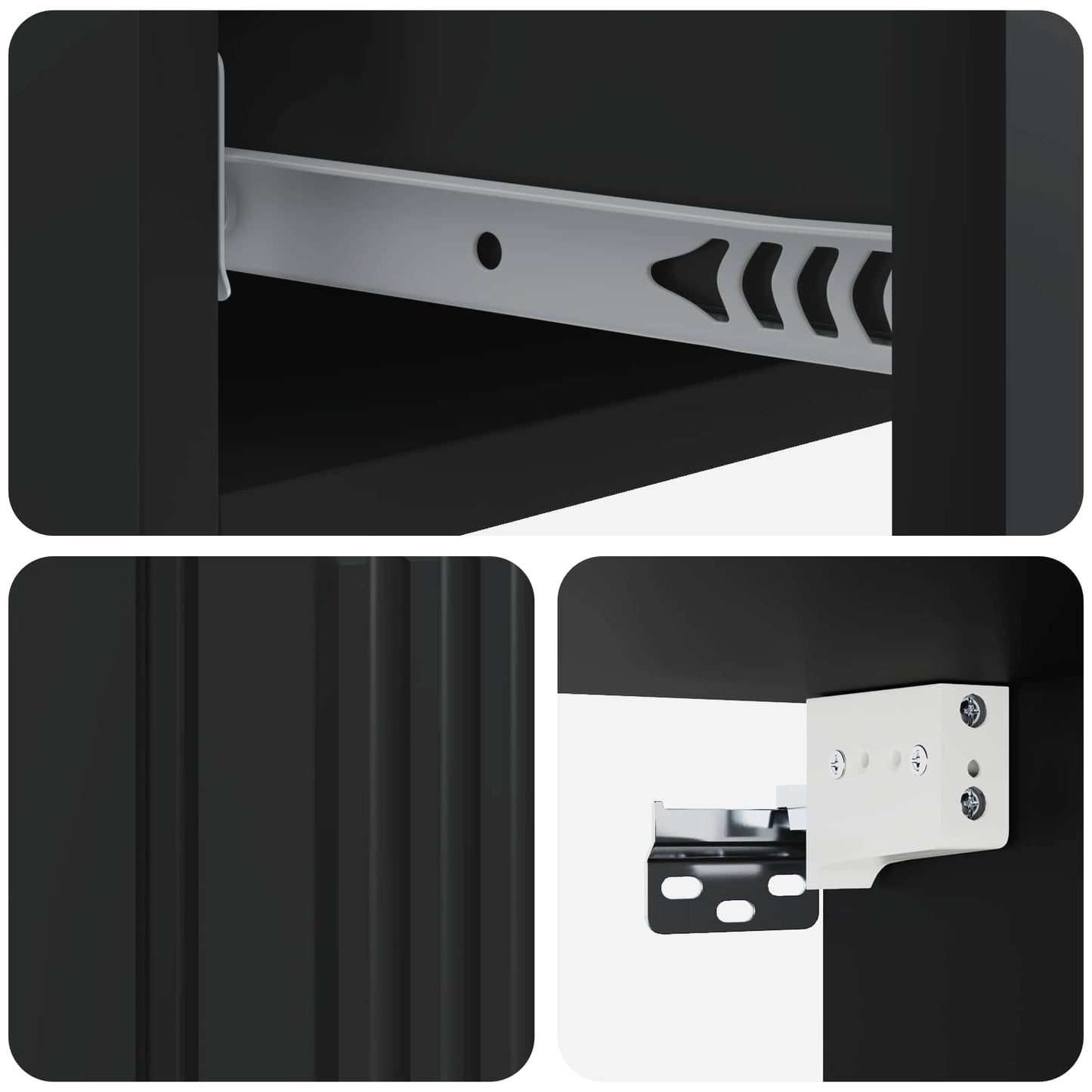 Vegghengt Sidebord Svart 87,5 x 34,5 x 17 cm Konstruert tre