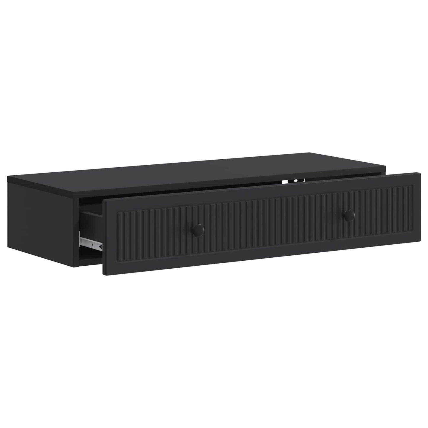 Vegghengt Sidebord Svart 87,5 x 34,5 x 17 cm Konstruert tre