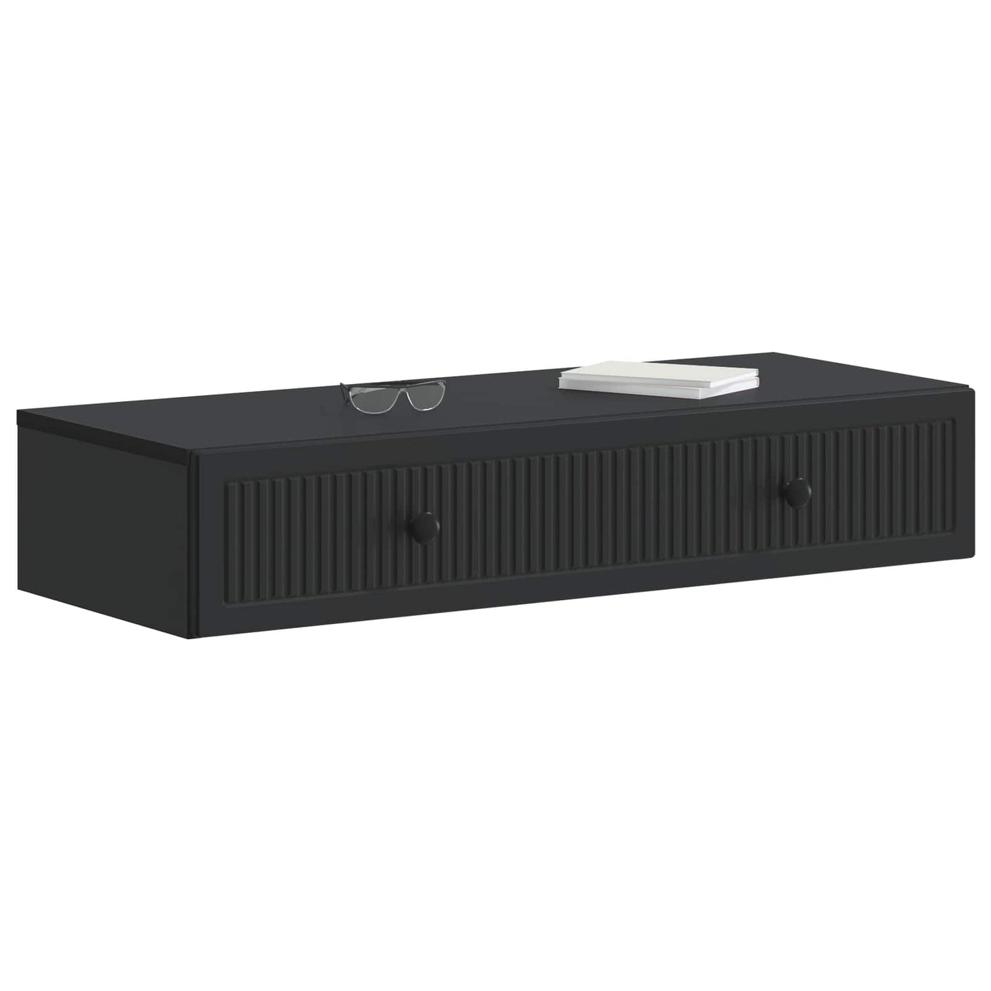 Vegghengt Sidebord Svart 87,5 x 34,5 x 17 cm Konstruert tre