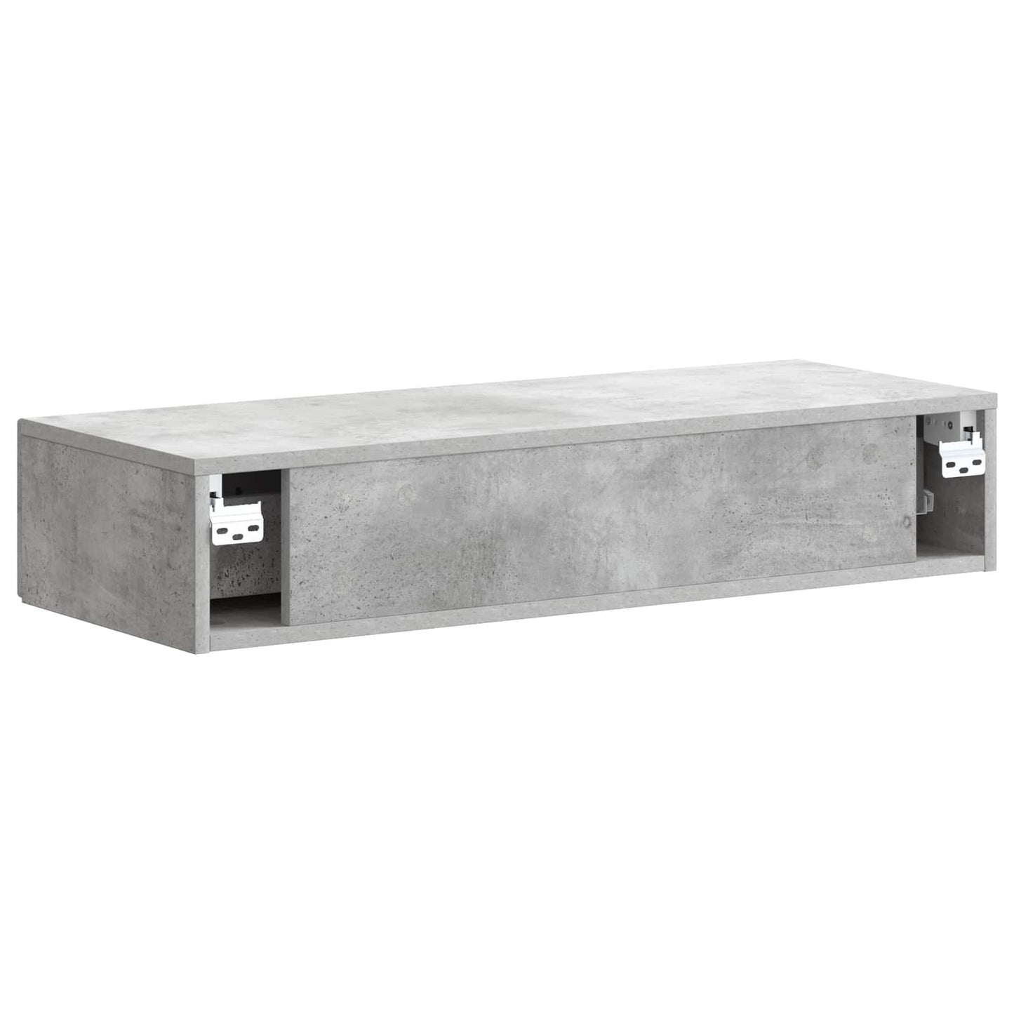 Vegghengt Sidebord Betonggrå 87,5 x 34,5 x 17 cm Konstruert tre