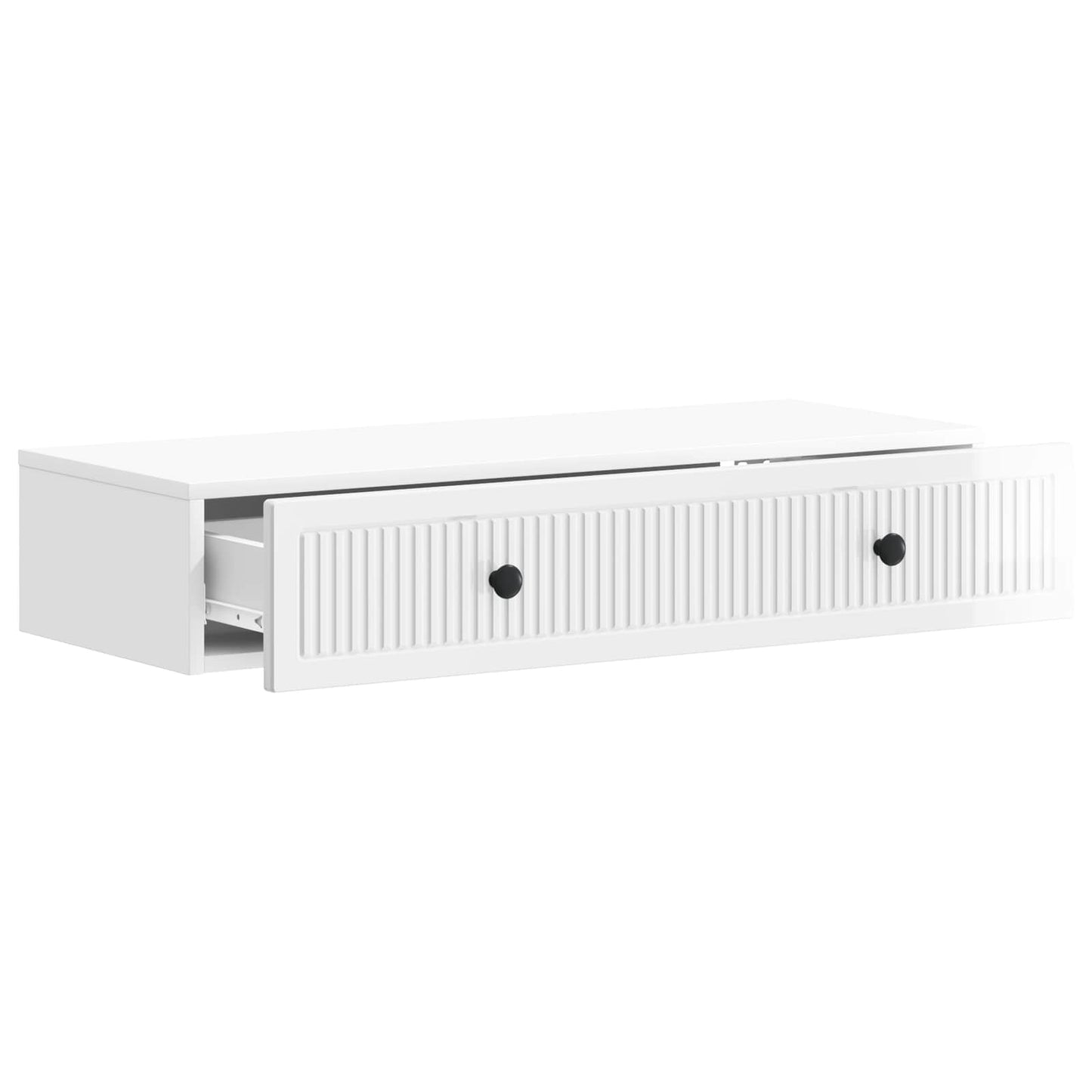 Vegghengt Sidebord Høgglans hvit 87,5 x 34,5 x 17 cm