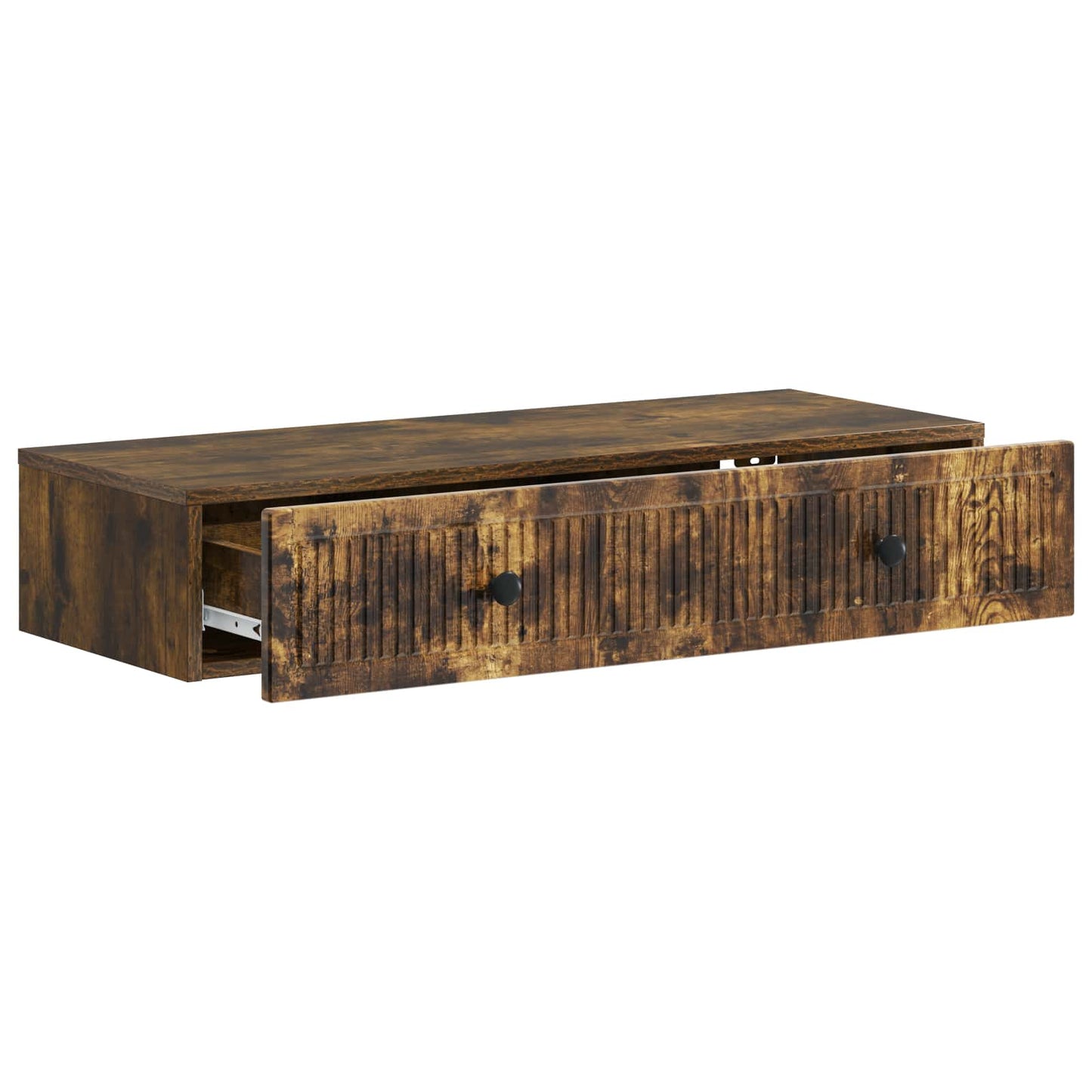 Vegghengt Sidebord Røkt Eik 87,5 x 34,5 x 17 cm Konstruert tre