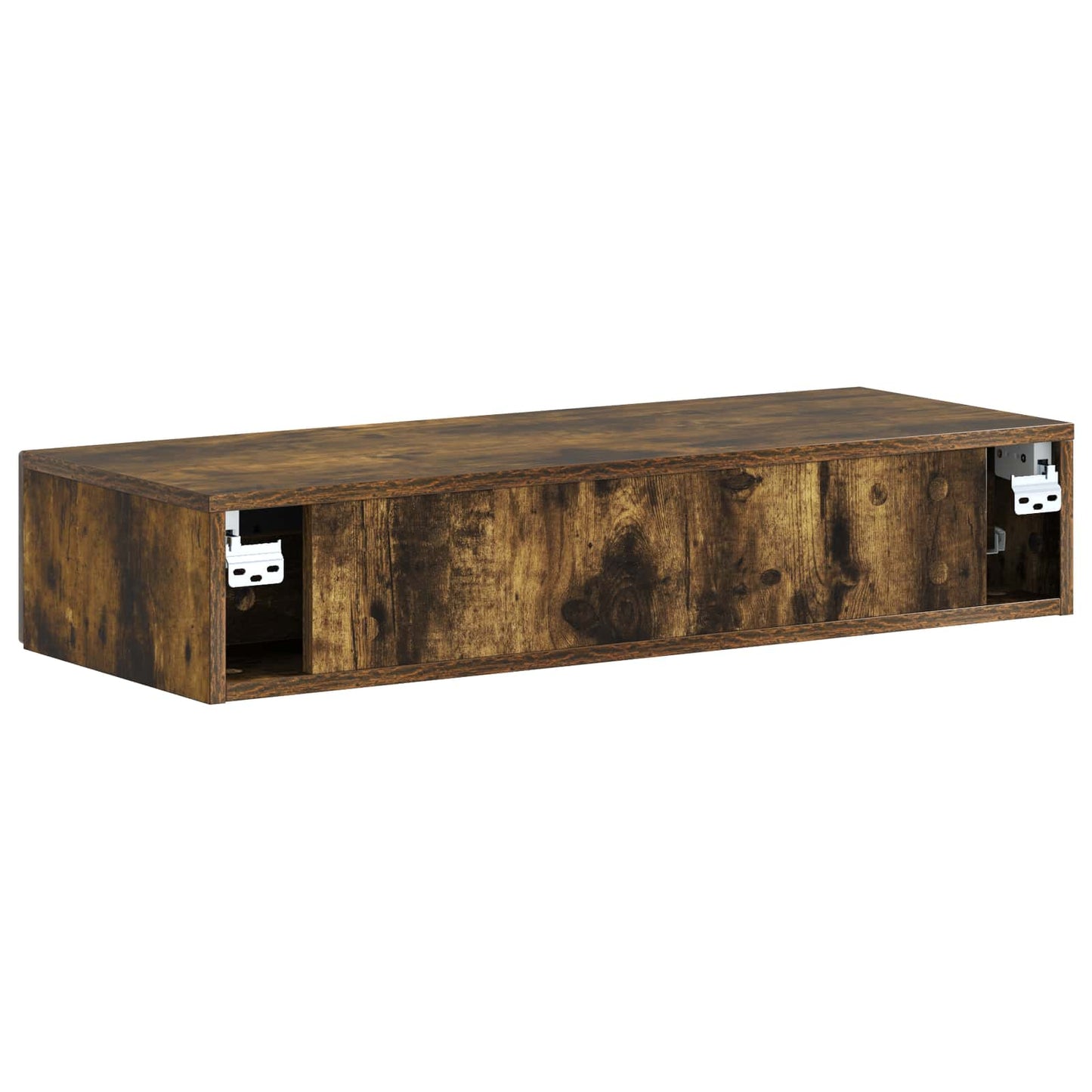 Vegghengt Sidebord Røkt Eik 87,5 x 34,5 x 17 cm Konstruert tre