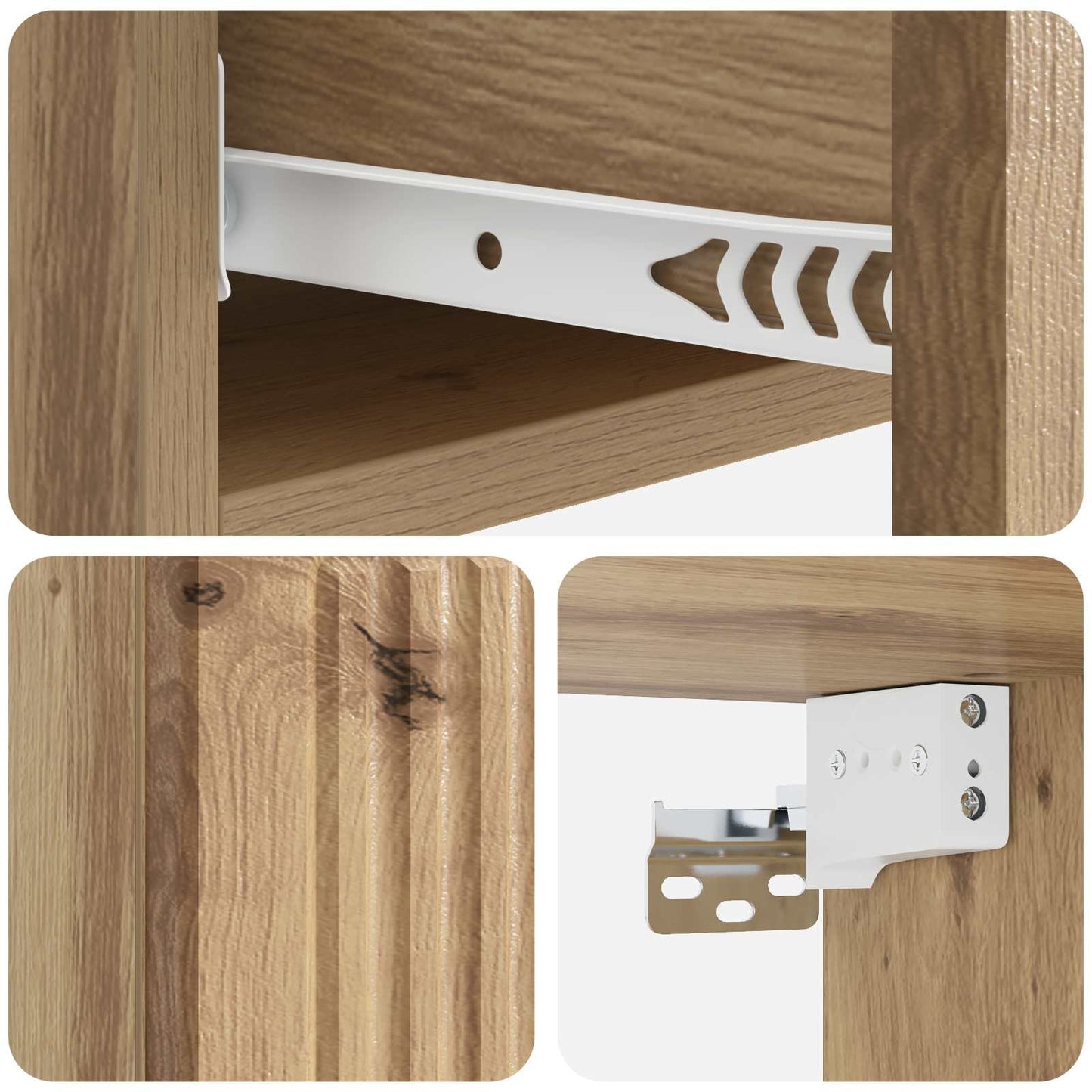 Vegghengt Sidebord 87,5 x 34,5 x 17 cm Konstruert tre