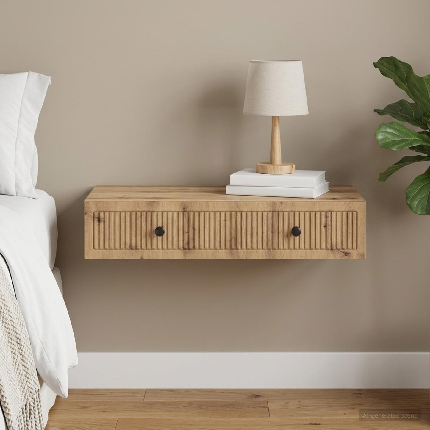 Vegghengt Sidebord 87,5 x 34,5 x 17 cm Konstruert tre