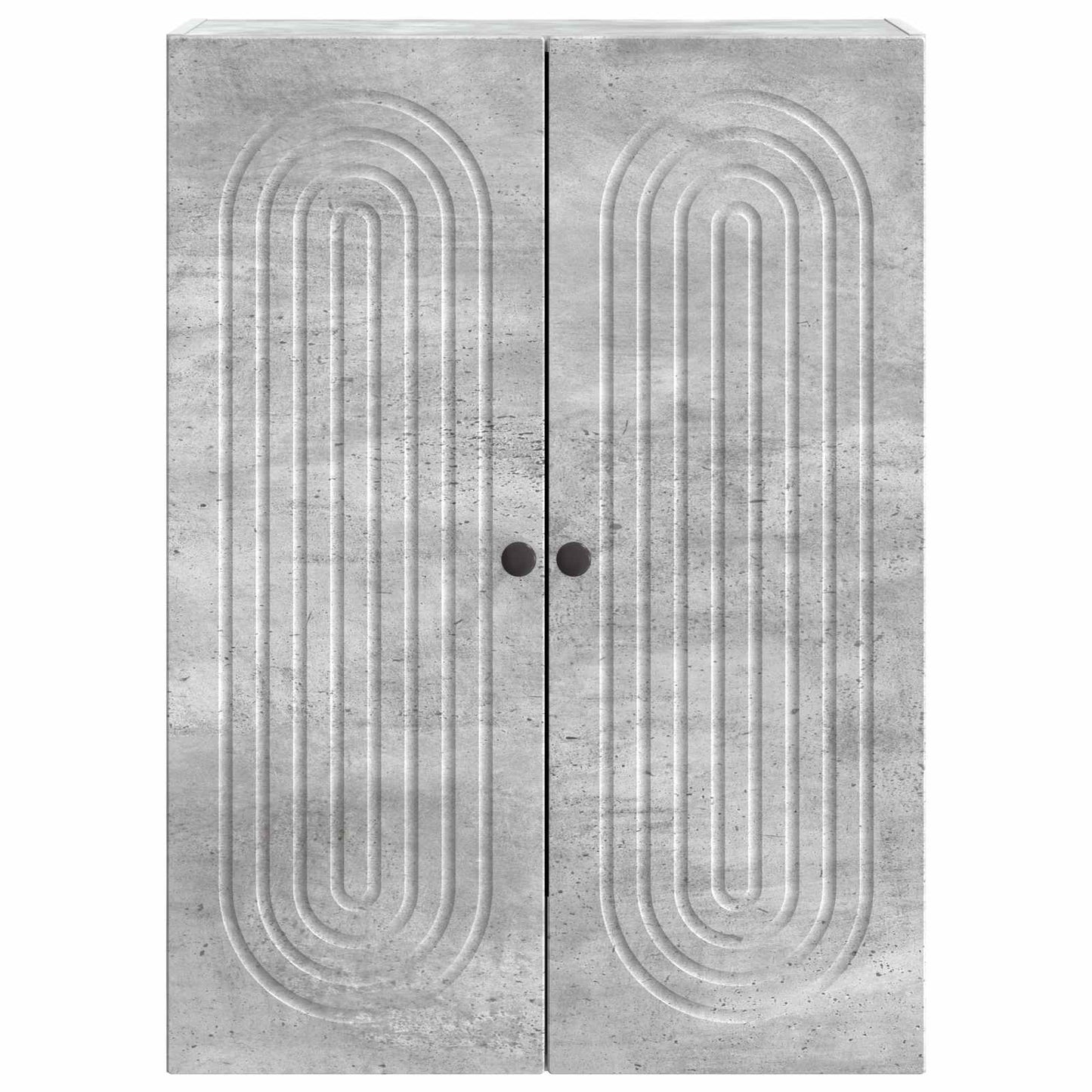 Vegghengt skap Betonggrå 66 x 34,5 x 90 cm Konstruert tre